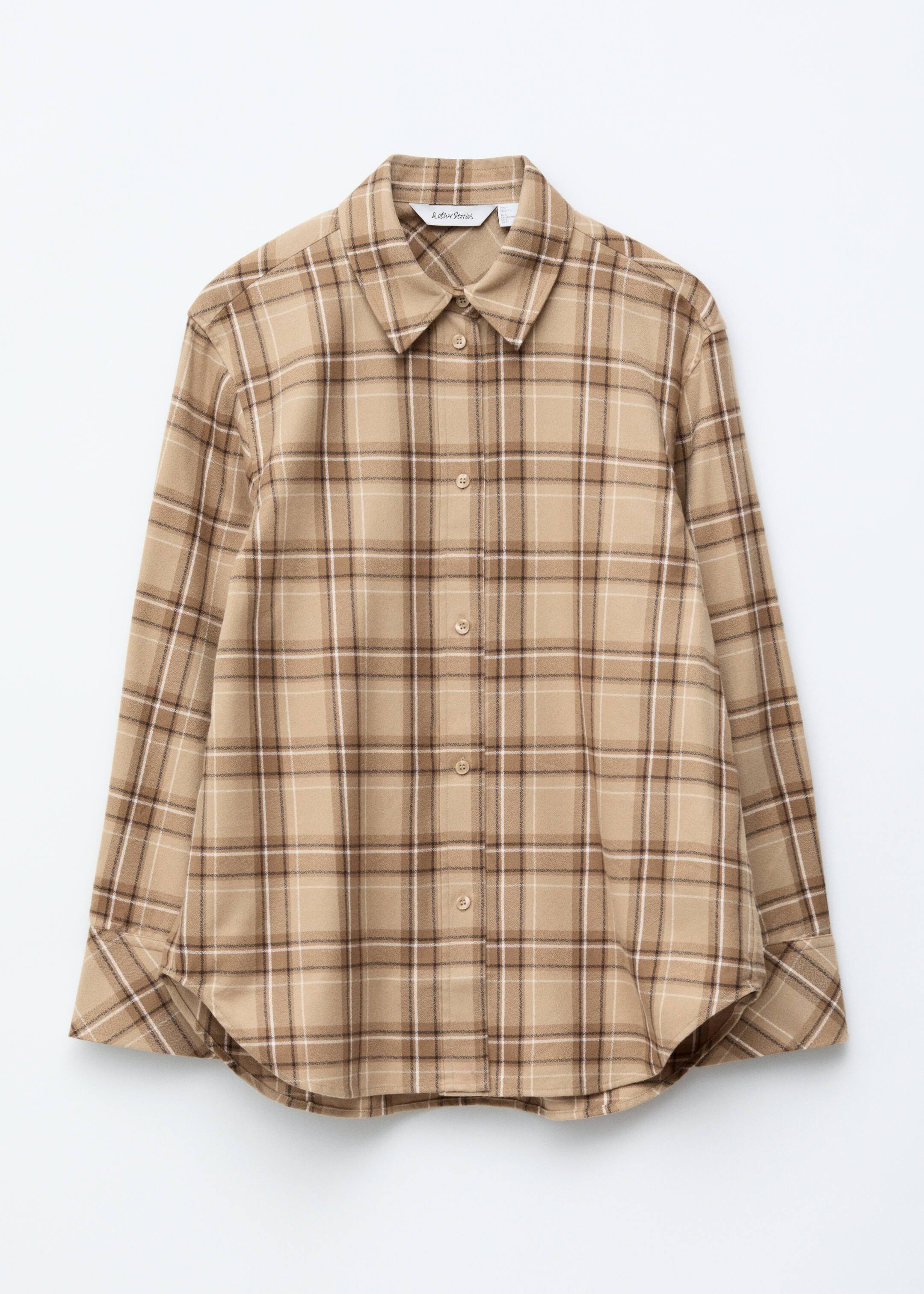 Näytä suurempi kuva: Ylisuuri paitapusero - Beigeruudullinen - NAISET | H&M FI 6