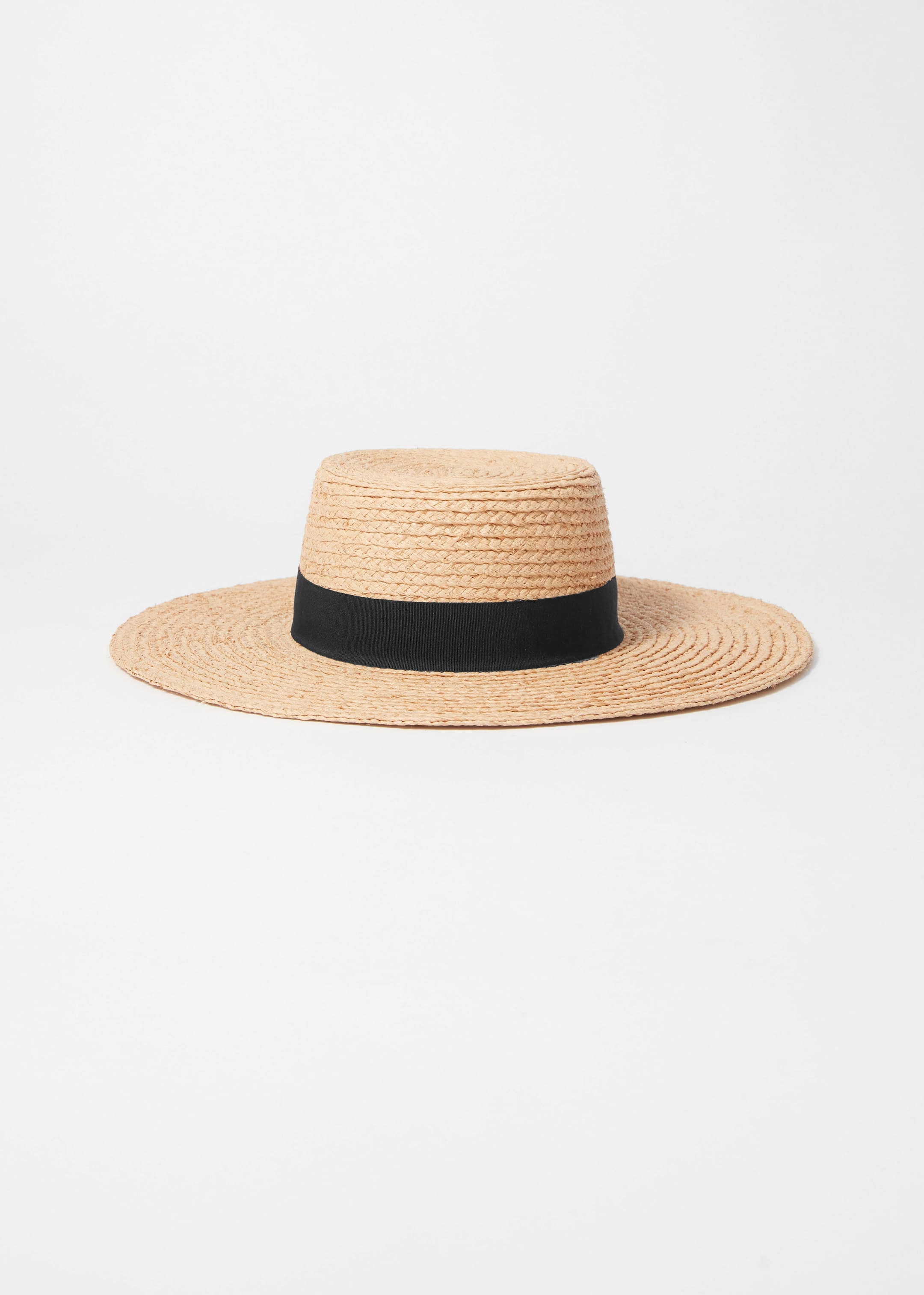 Größeres Bild anzeigen: Hut aus Bast mit Ripsbandbesatz - Stroh/Natur - Ladies | H&M AT 2