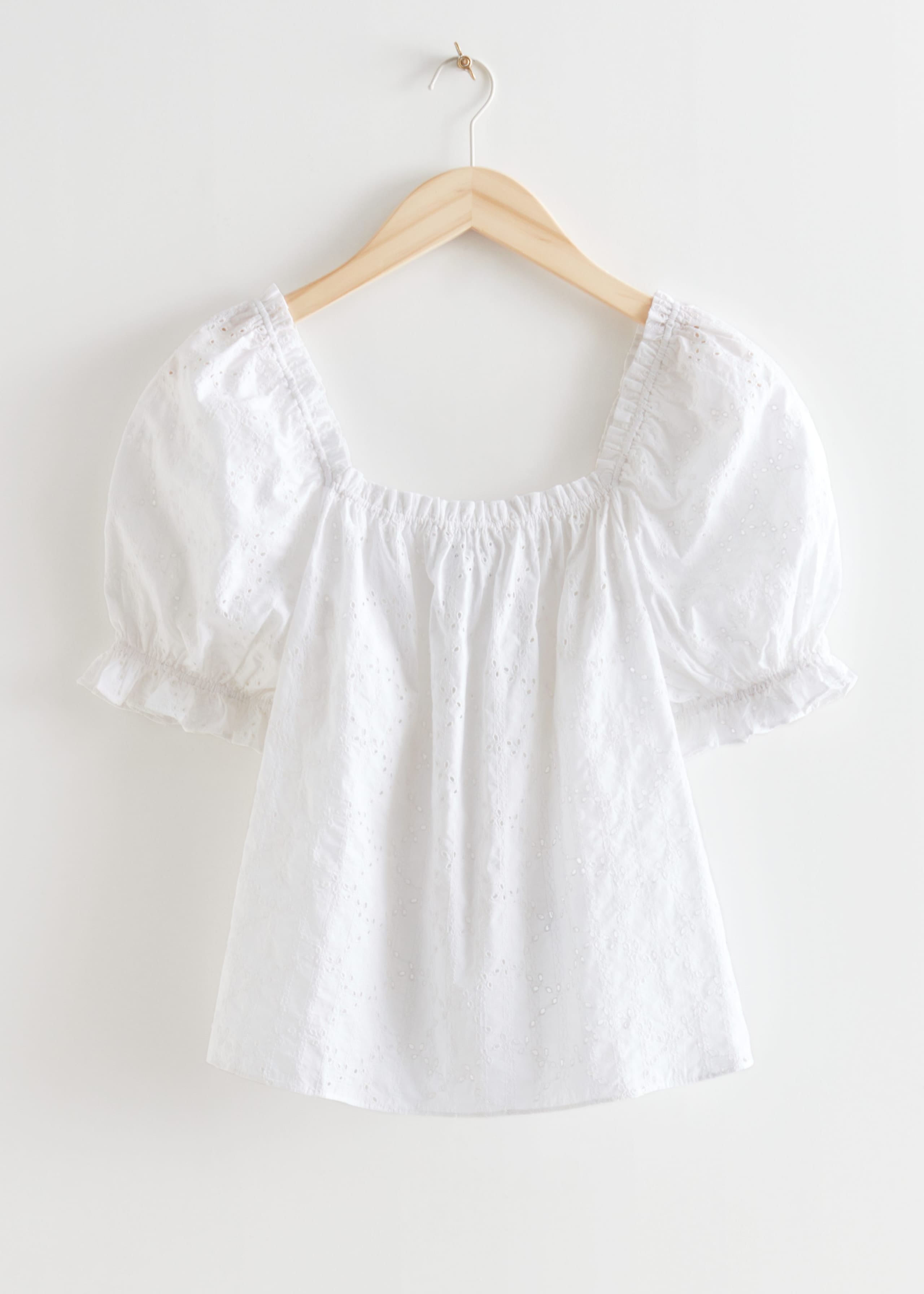 Frilled Puff Sleeve Blouse - Orange Florals - Still Life