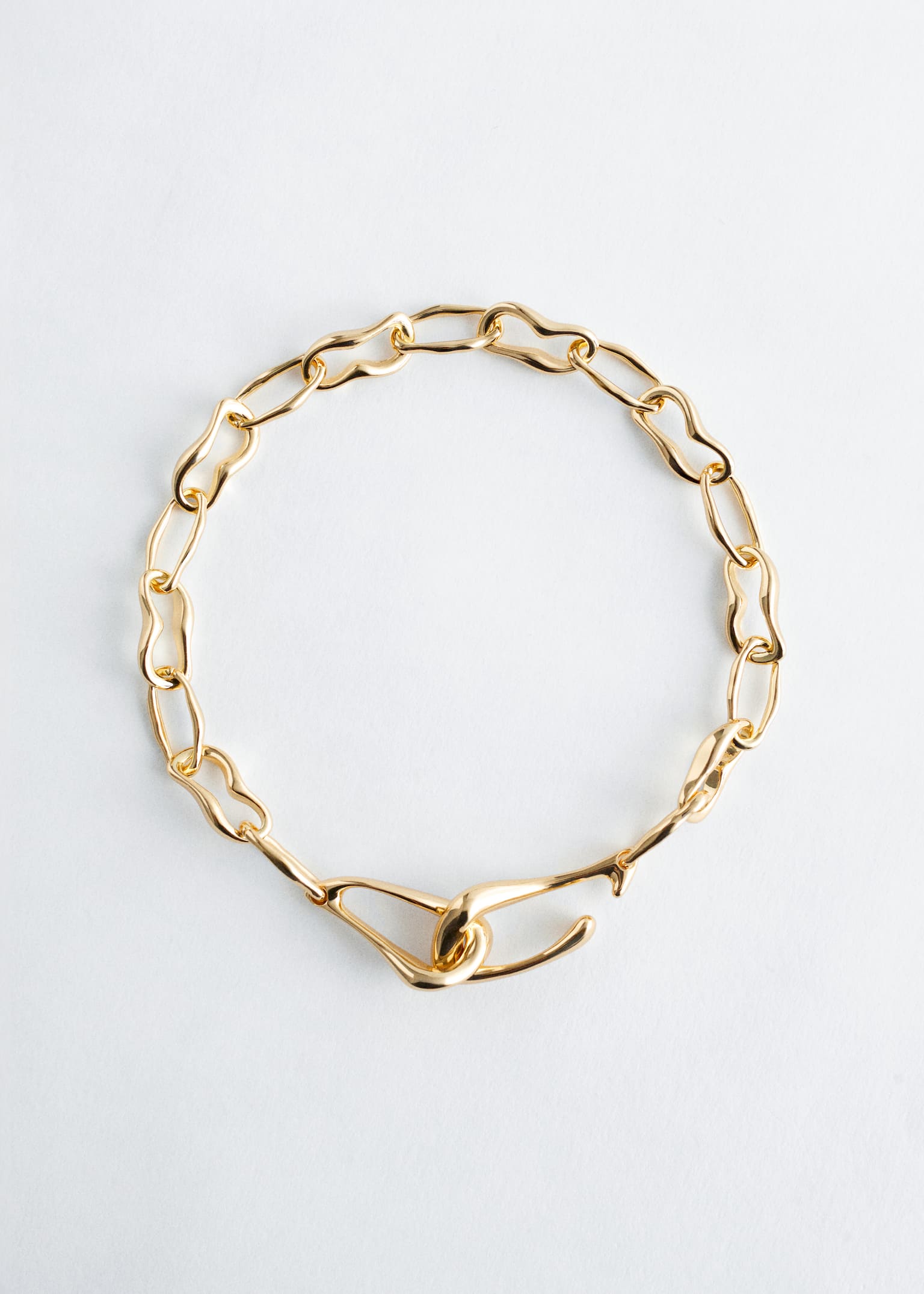 Gliederkette mit übergroßem Verschluss - Gold