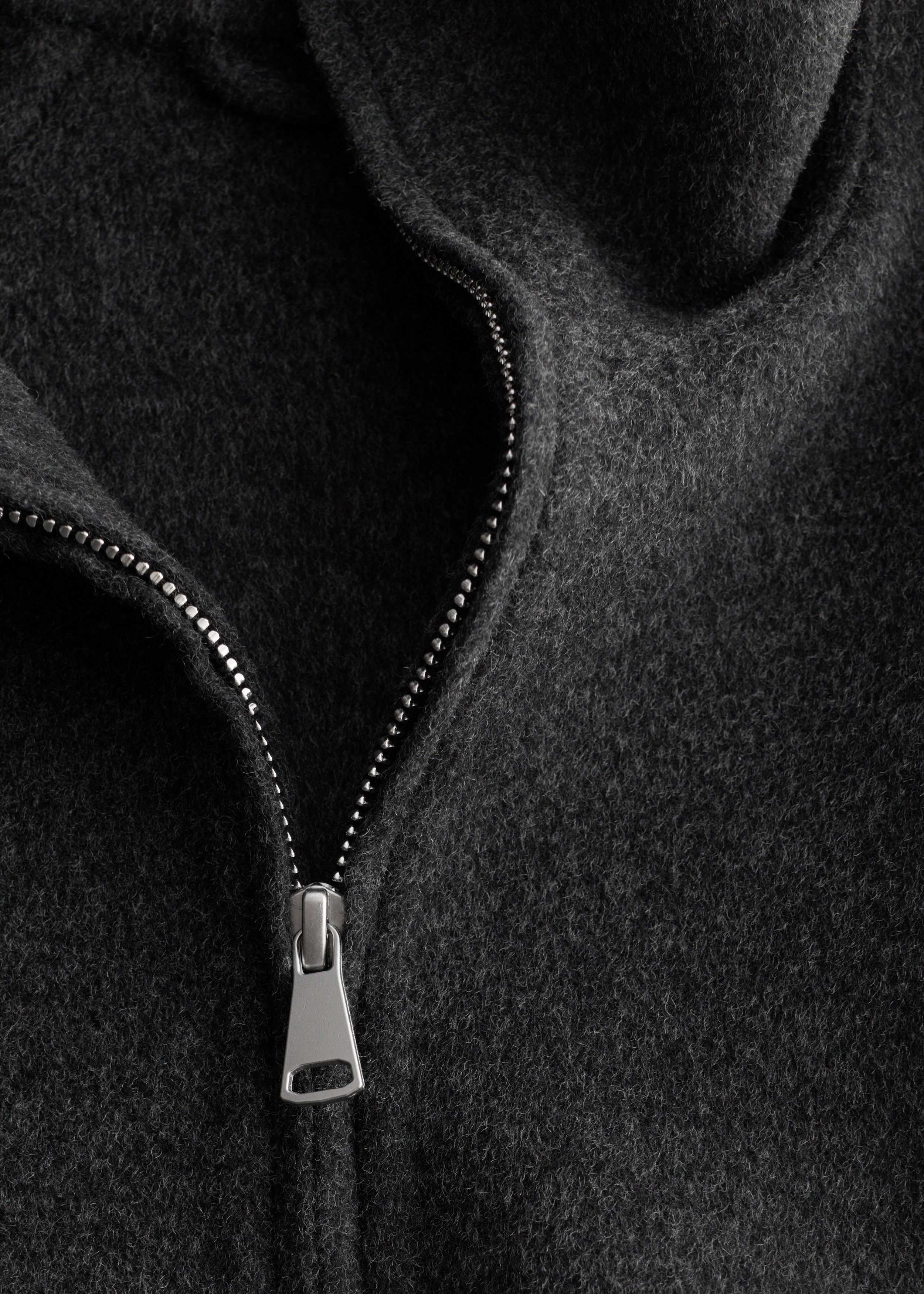 Zip-Up Wool Jacket - Dark Grey - Jackets - & Other Stories US