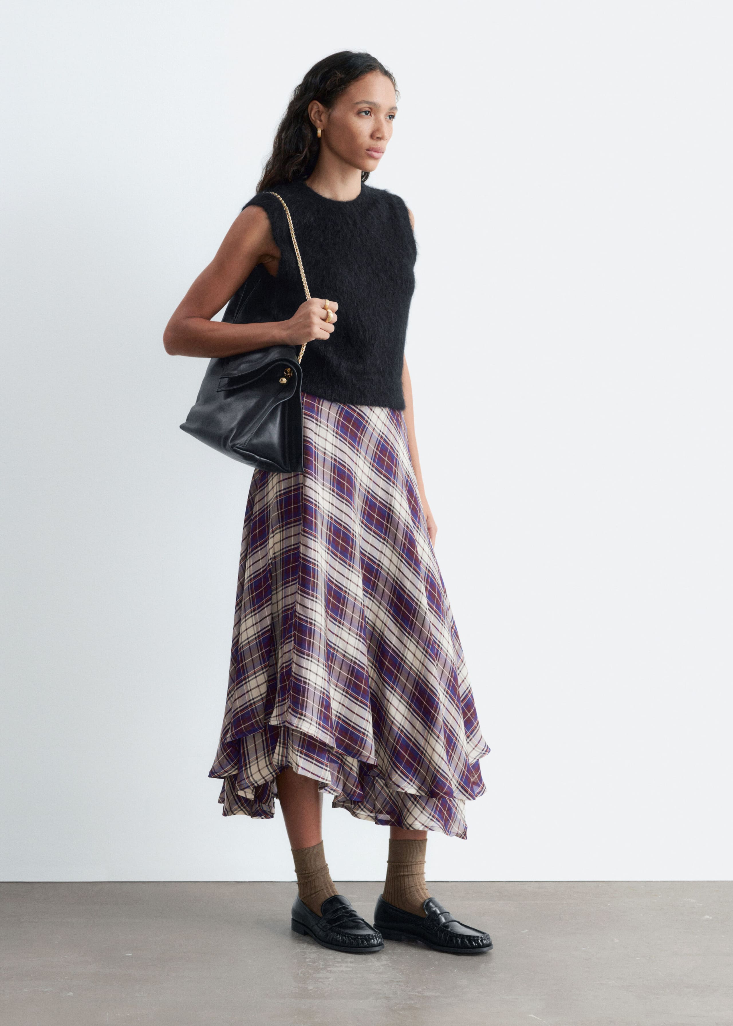 Knitted Mohair-Blend Vest - Black - Still Life
