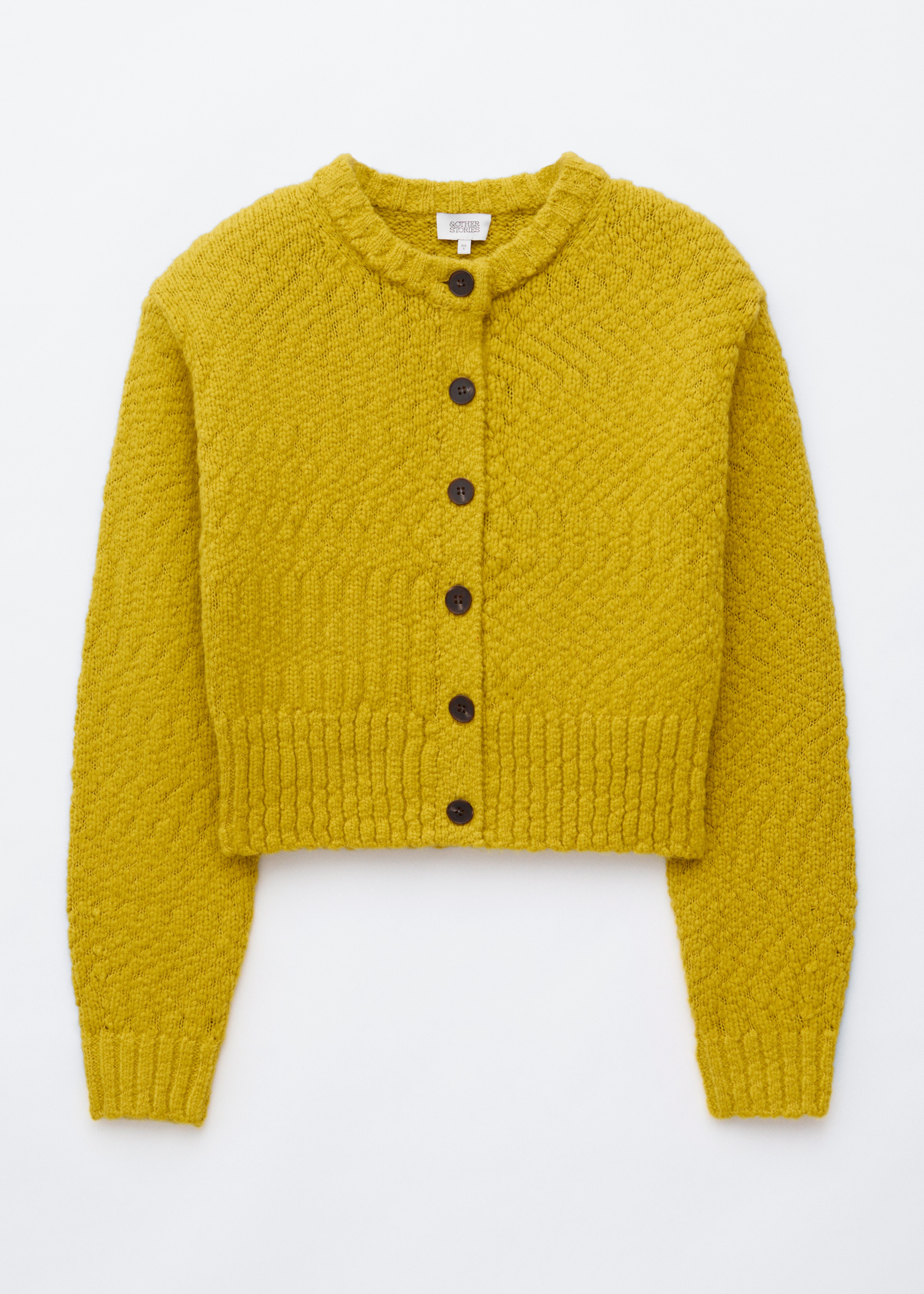 Wool-Cotton Cardigan - Olive/Black/Red