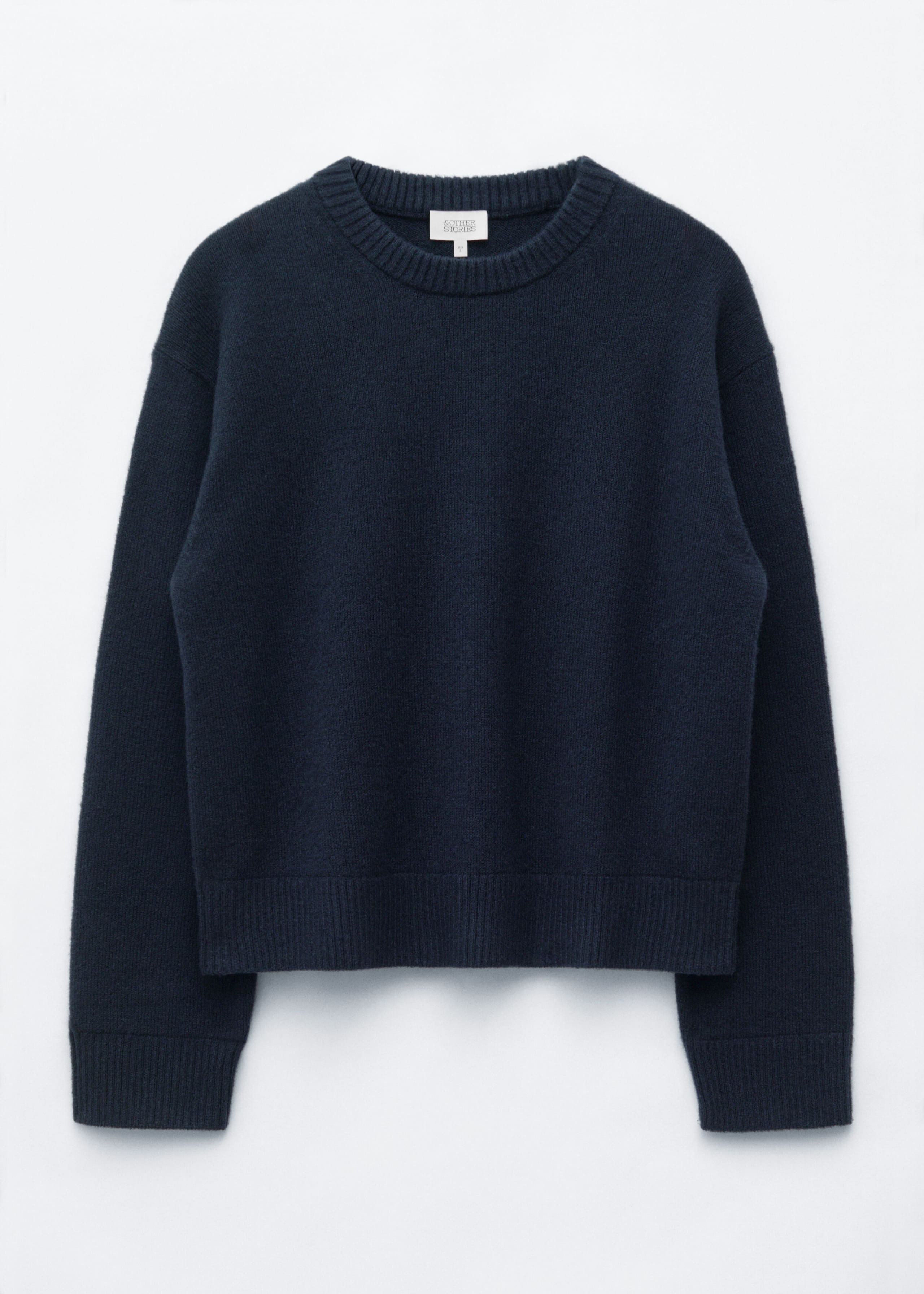 Kastenförmiger Strickpullover - Dunkelblau - Stillleben