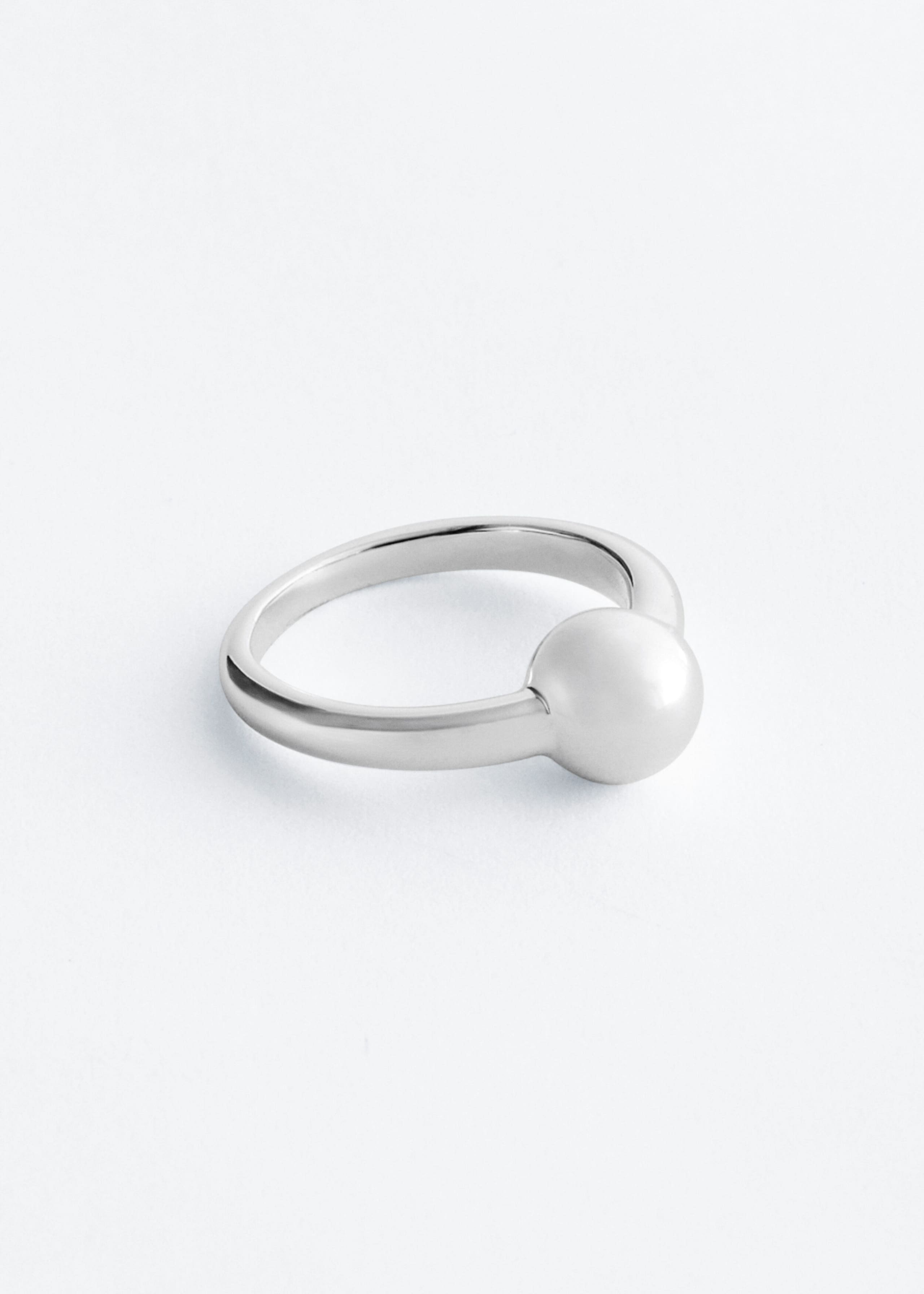Spherical Brass Ring - Silver - Still Life