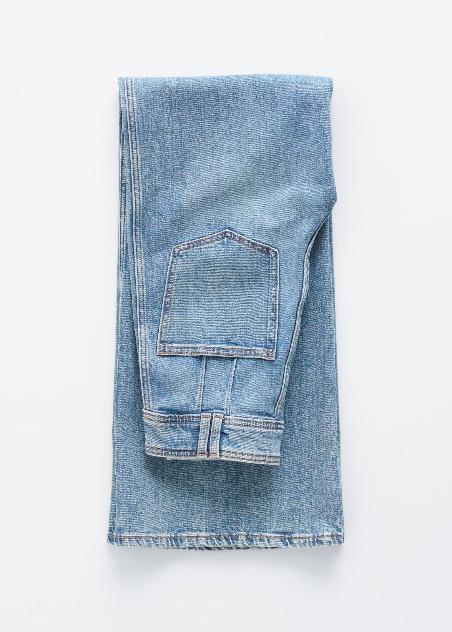 Press-Crease Flared Jeans - Washed Light Blue/Black/Washed Mid Blue - 3