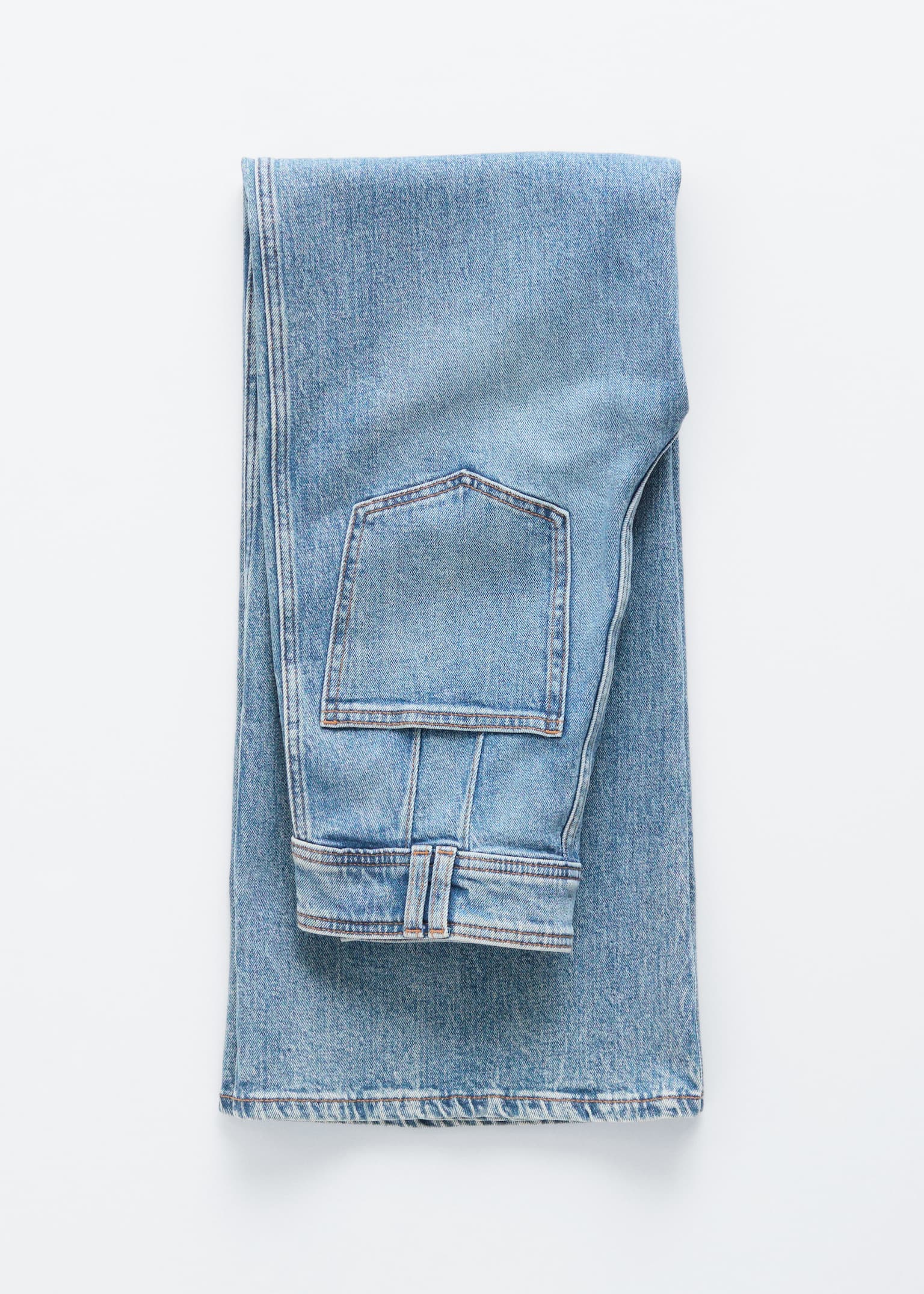 Press-Crease Flared Jeans - Washed Light Blue/Black/Washed Mid Blue - 3