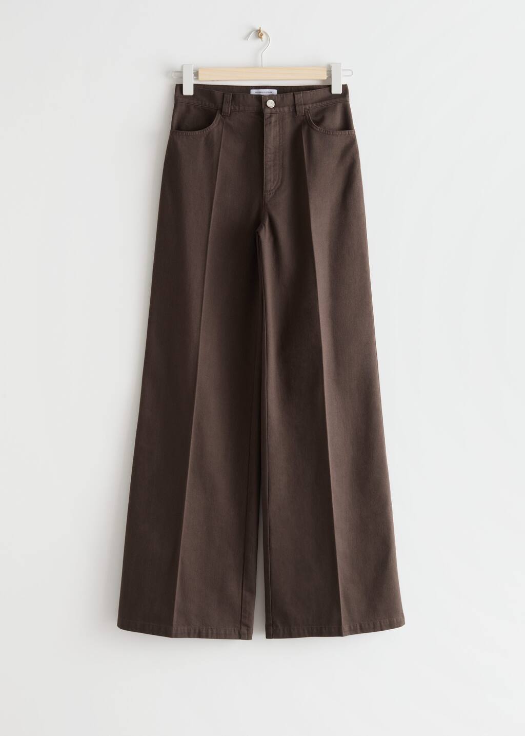 Flared Press Crease Trousers - Black - Bodegón