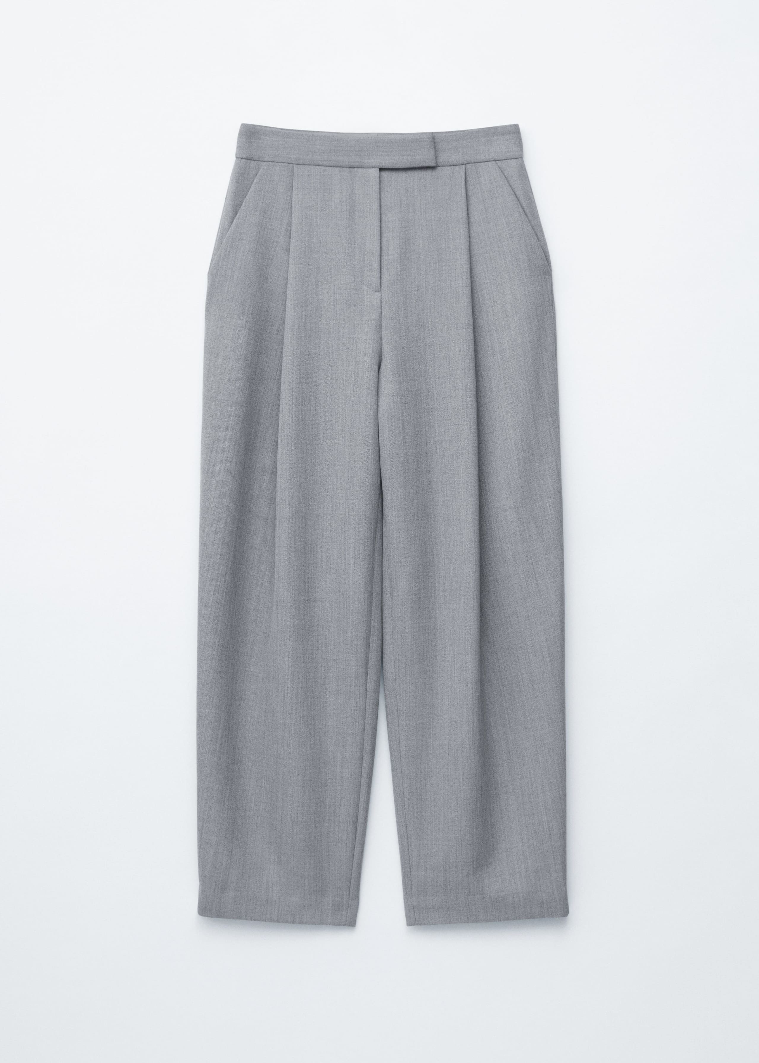 Image of Wool-Blend Tailored Trousers