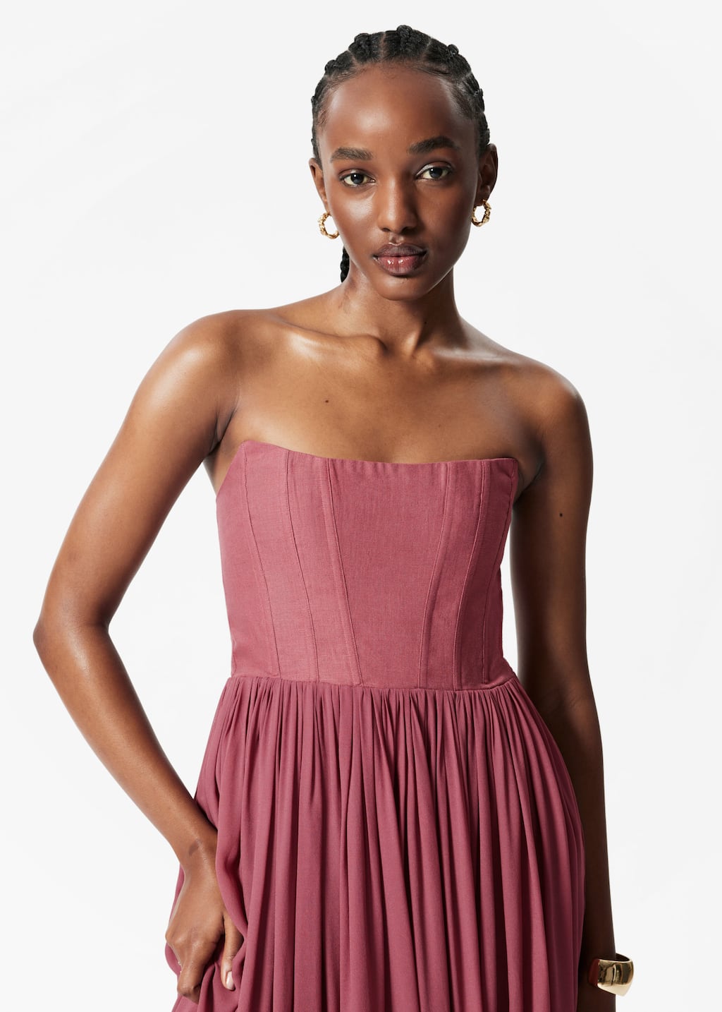 Image of Sheer Corset Maxi Dress