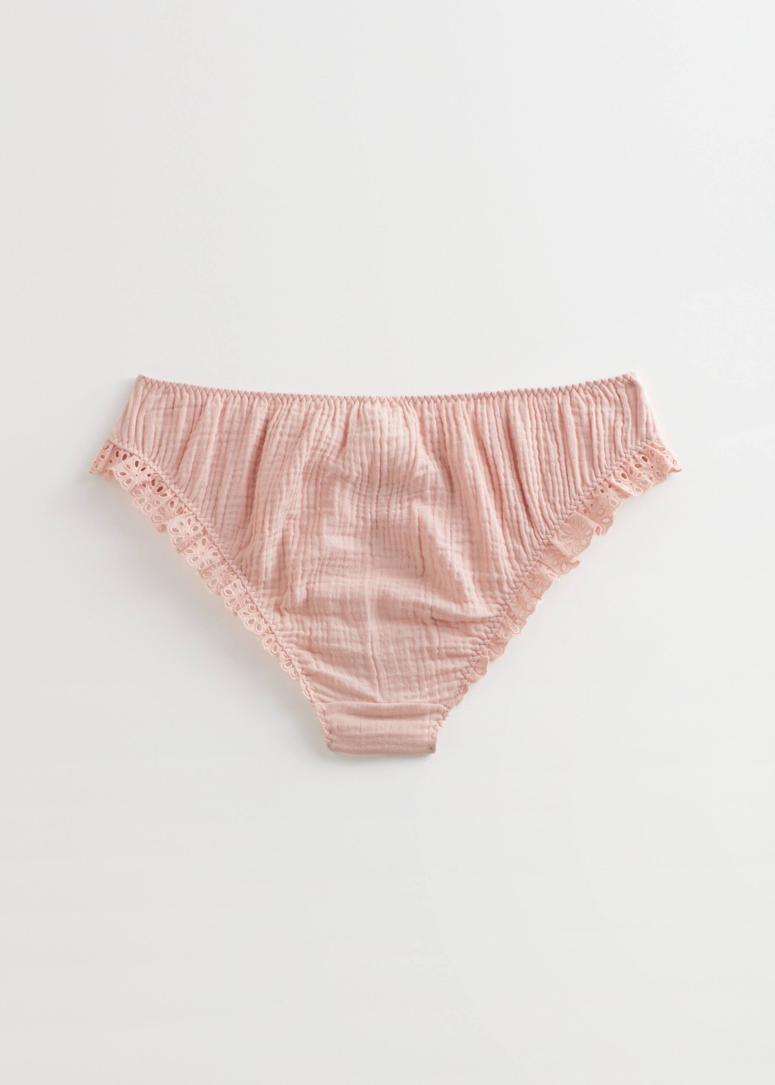 Embroidered Briefs - Dusty Pink - Natura morta