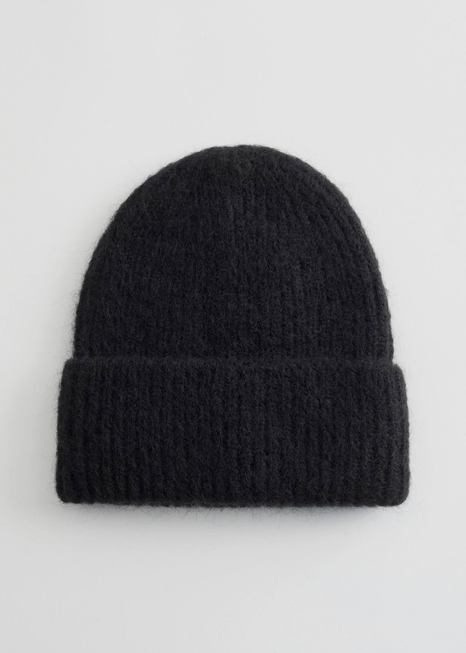 Wool Blend Beanie - Black/Burgundy/Blue Striped/Red/Burgundy/Pink/Lemon/Beige/Dusty blue/Mahogany/Beige/Black