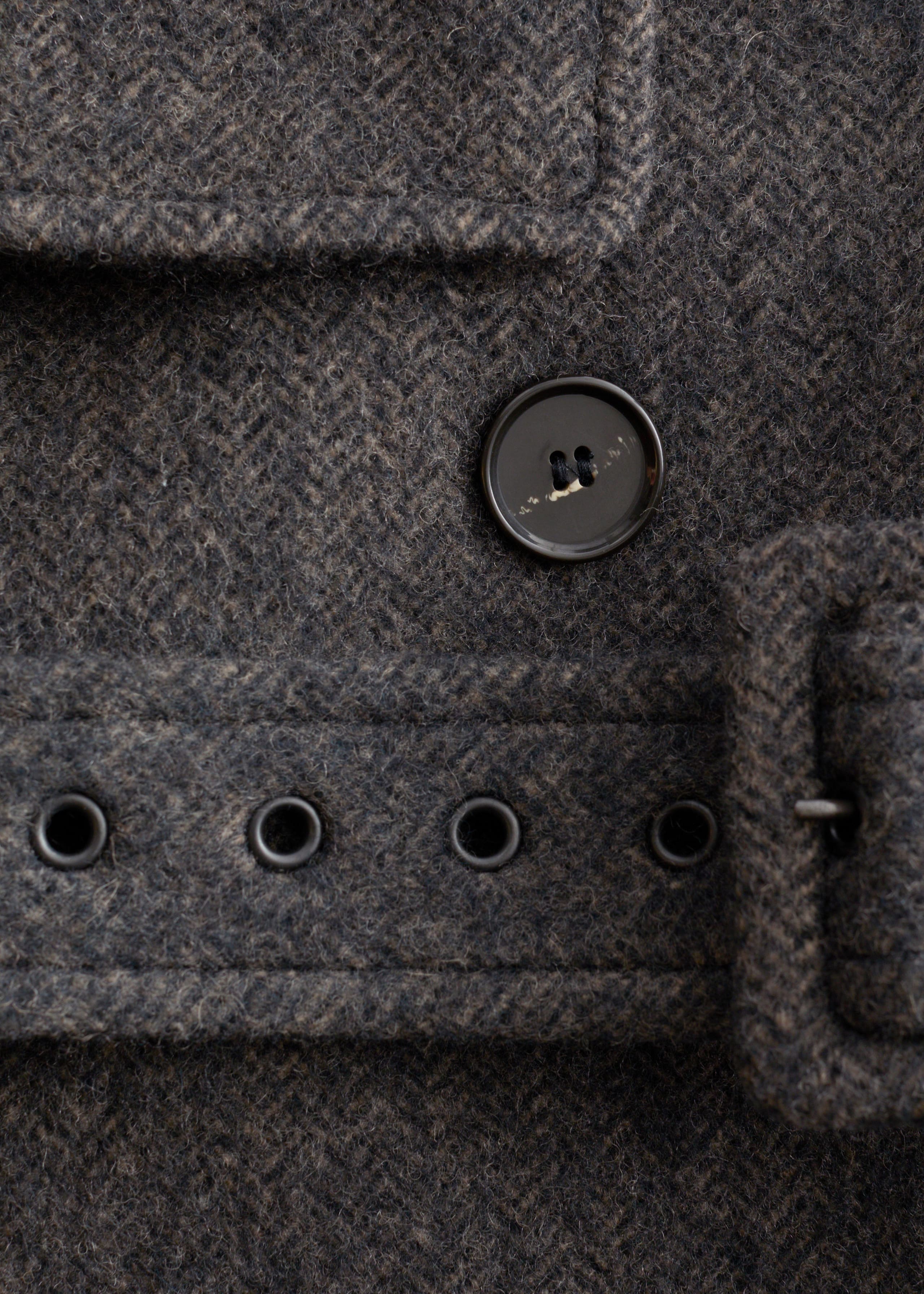 Image of Wool-Blend Trench Coat