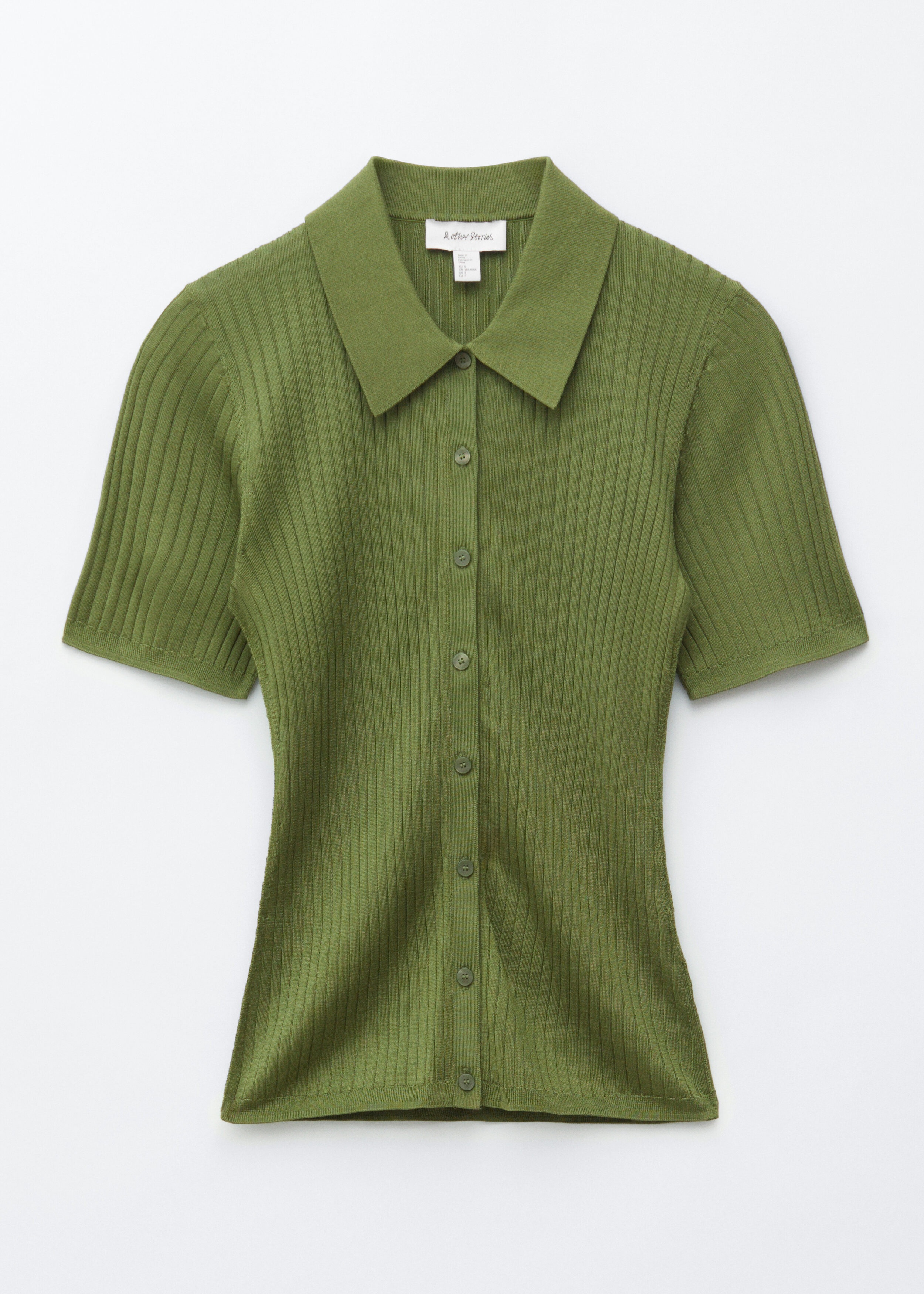 Open-Knit Polo Top - White - T-shirts - & Other Stories GG