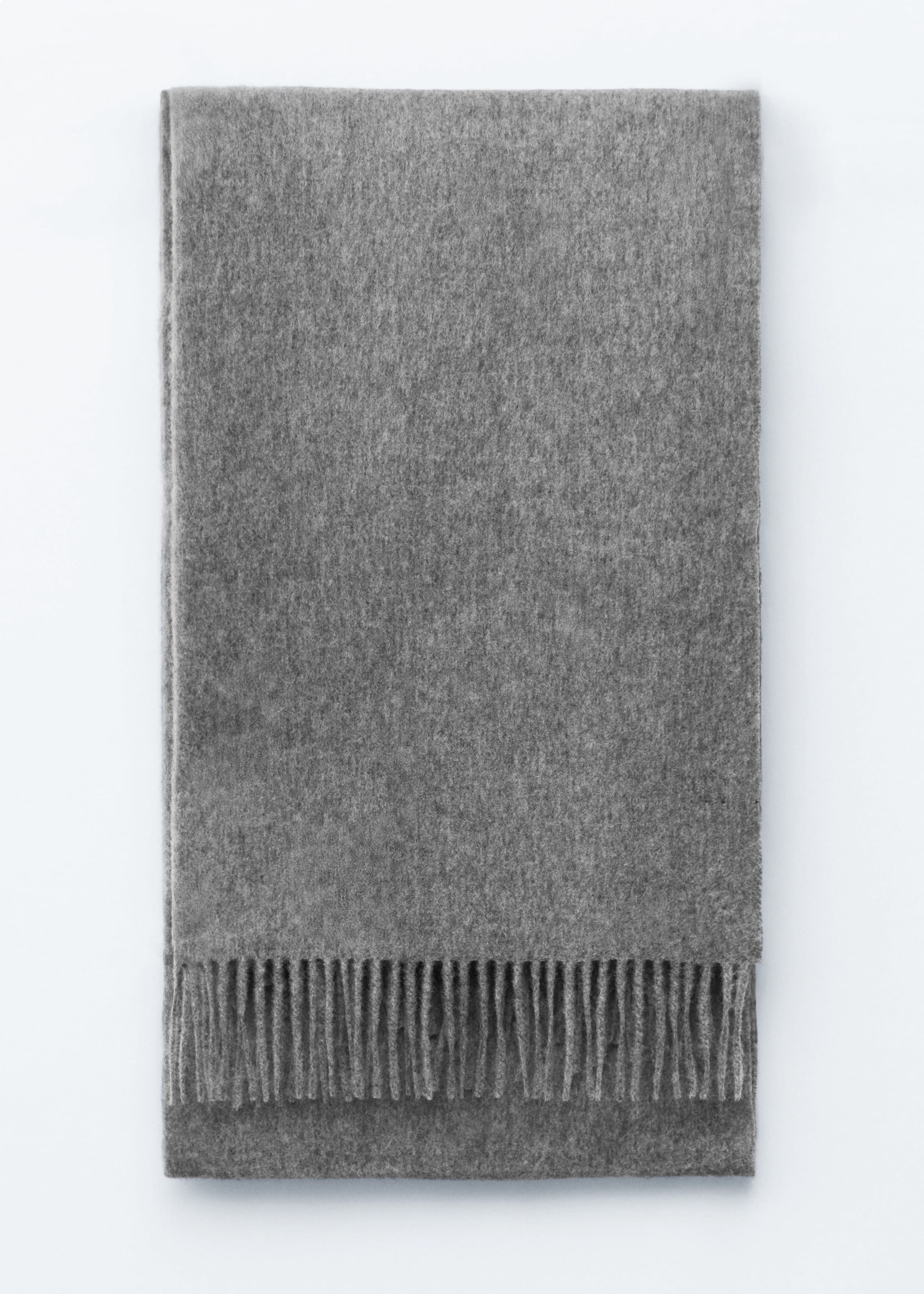 Image of Deckenschal aus Wolle mit Fransen