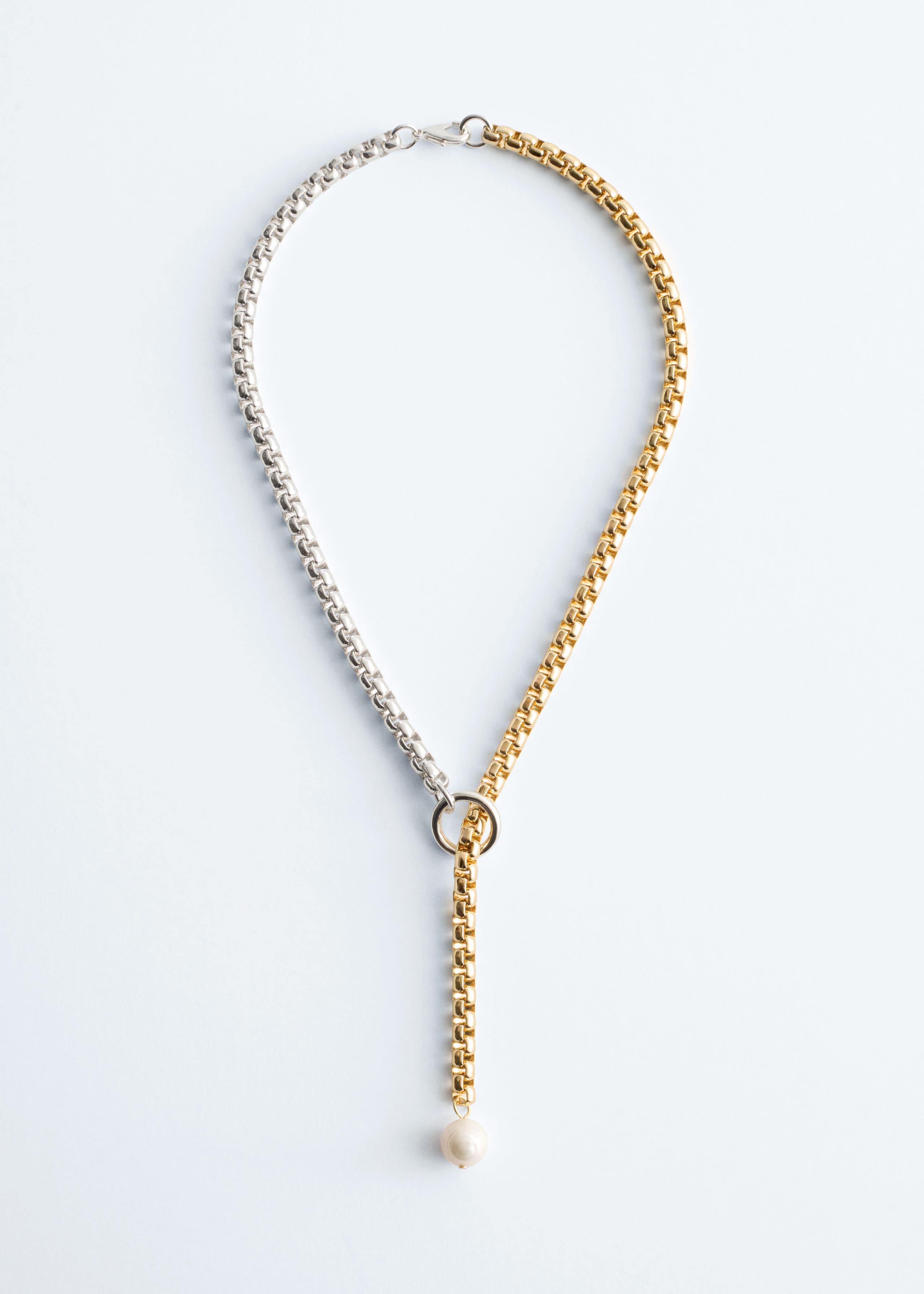 Two-Toned Lariat Necklace