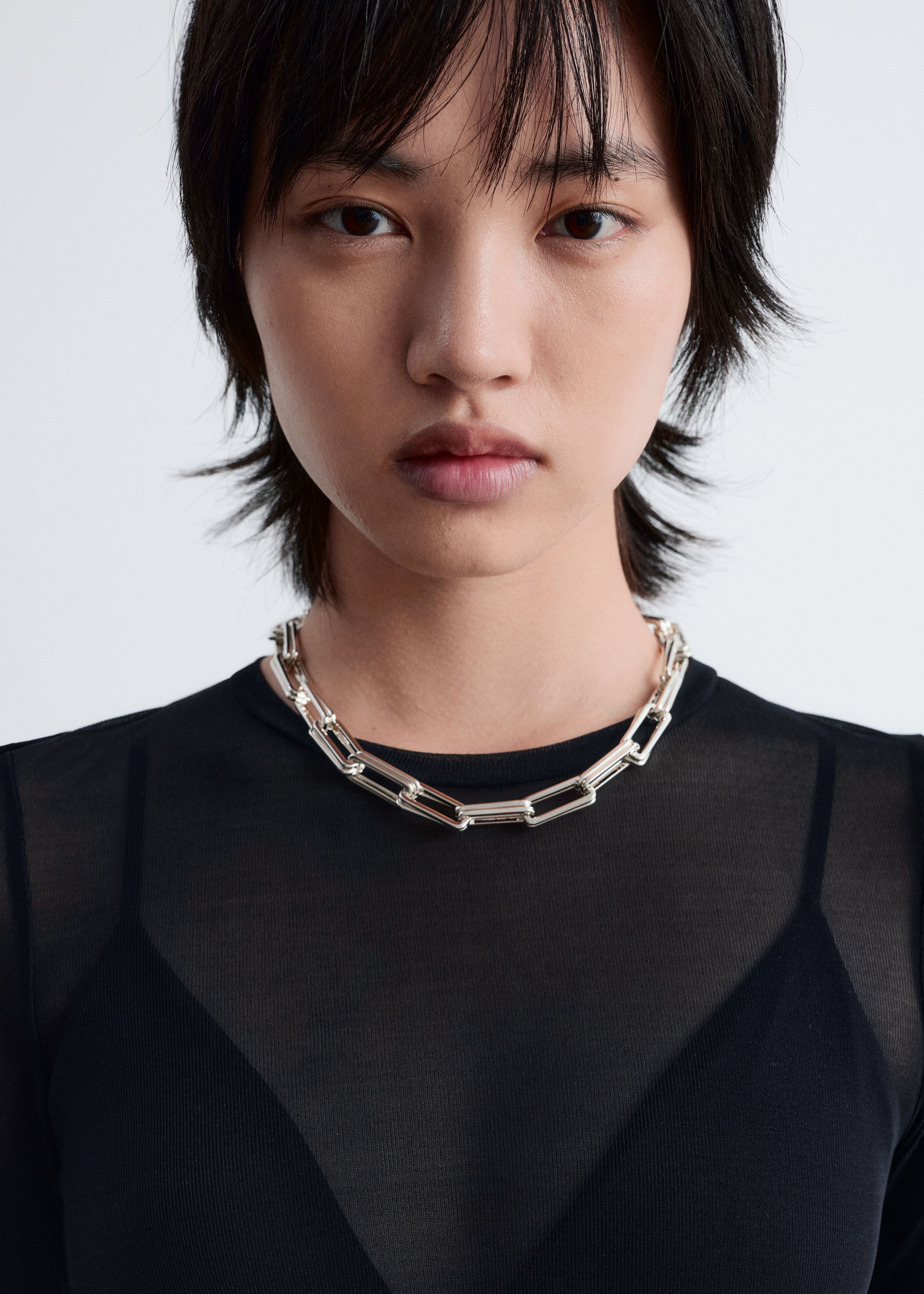 Grobgliedrige Halskette - Silber
