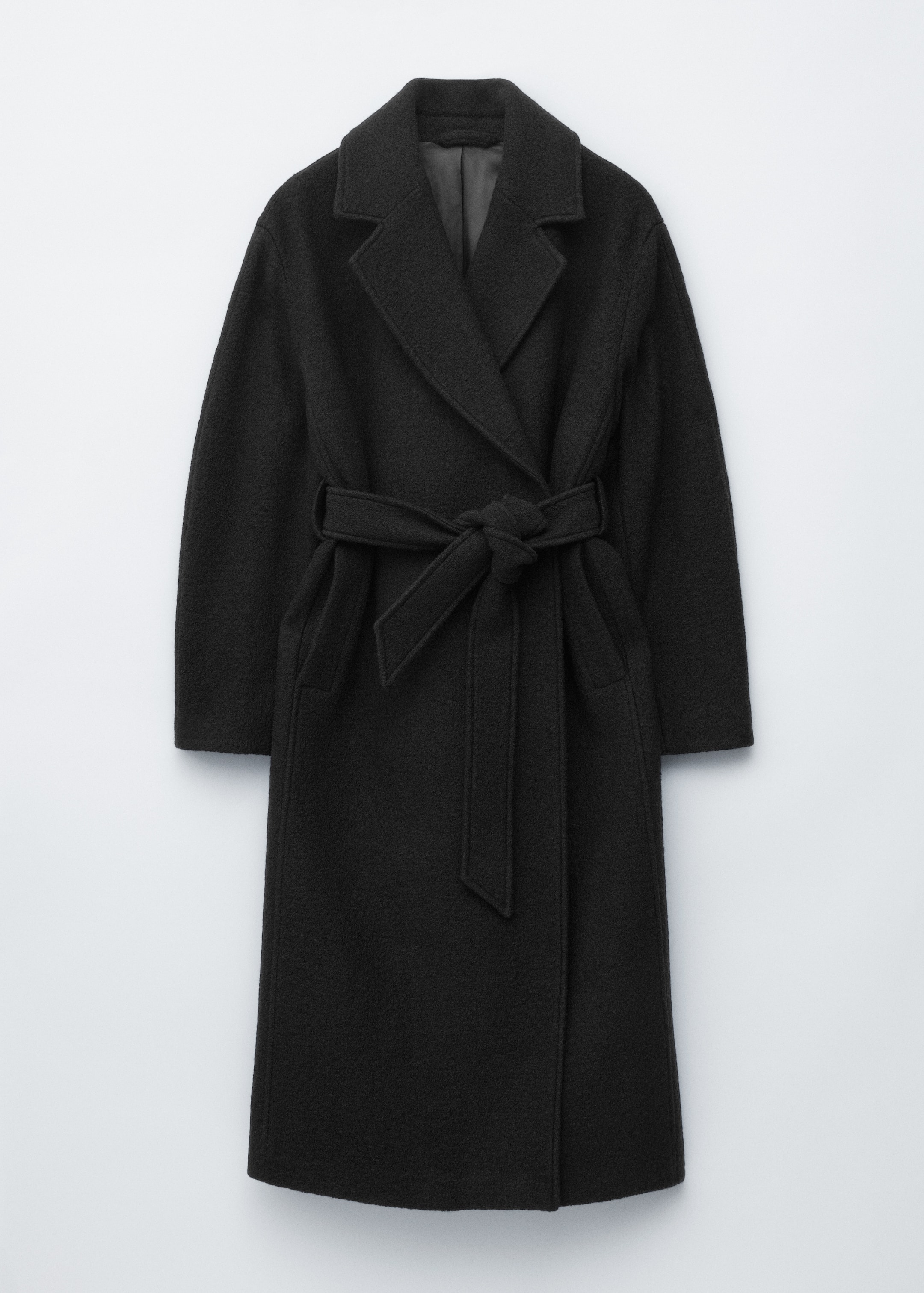 Visualizza immagine più grande: Cappotto voluminoso in lana con cintura - Nero - DONNA | H&M IT 9