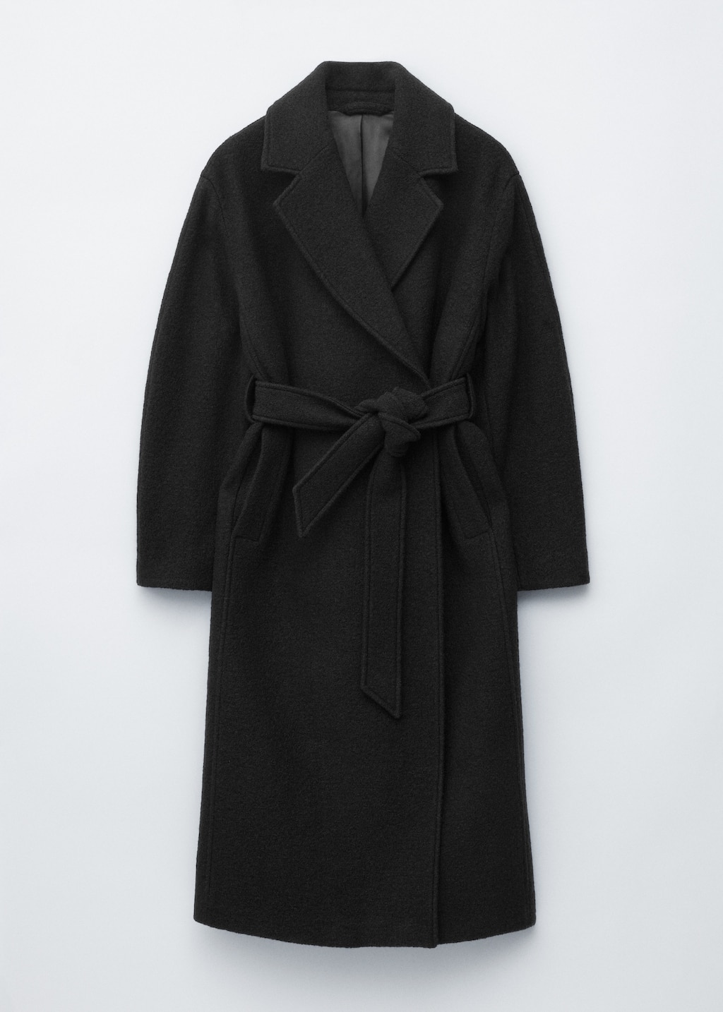 Image of Voluminous Belted Wool Coat