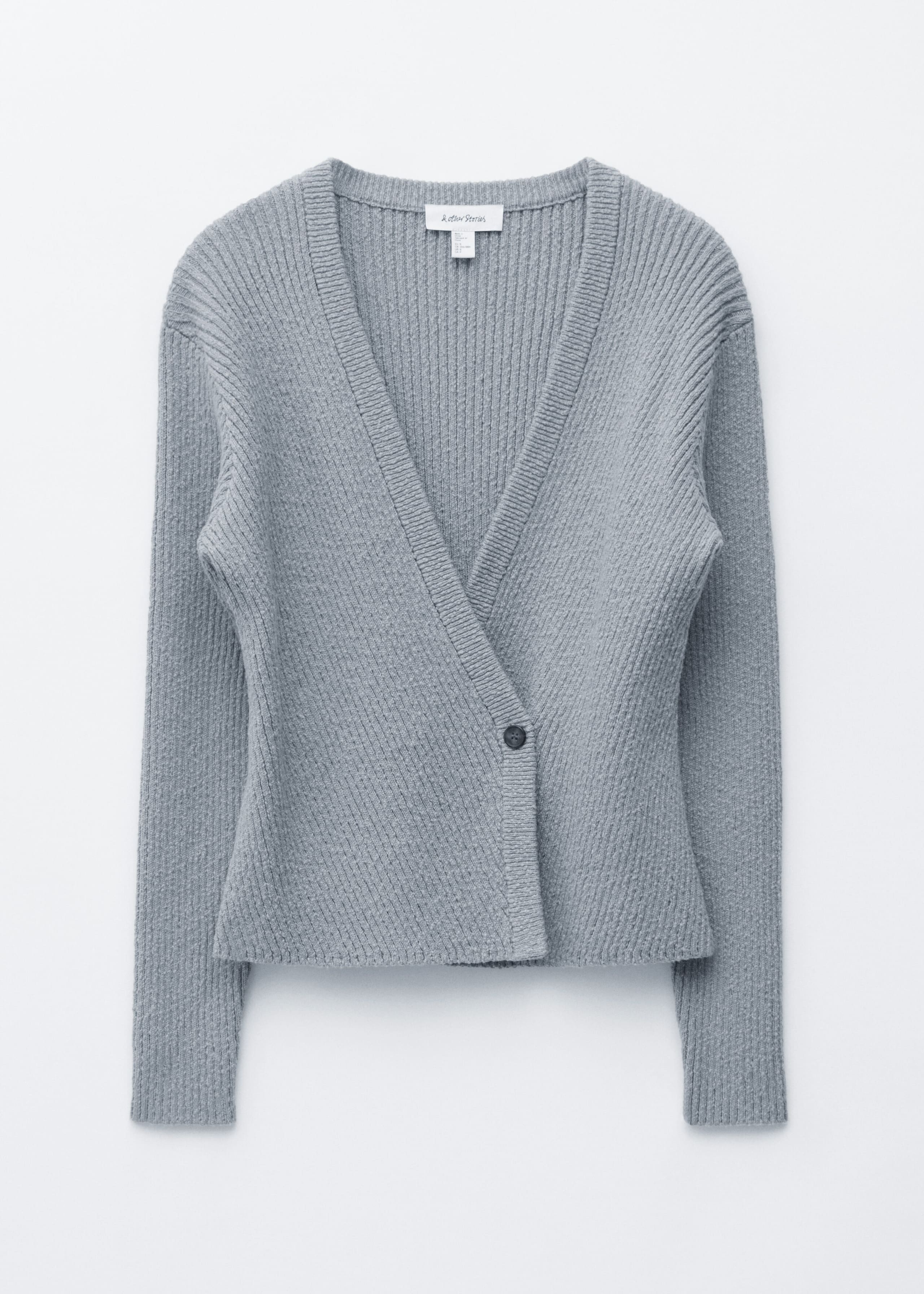 Image of Ribbed Cotton Cardigan