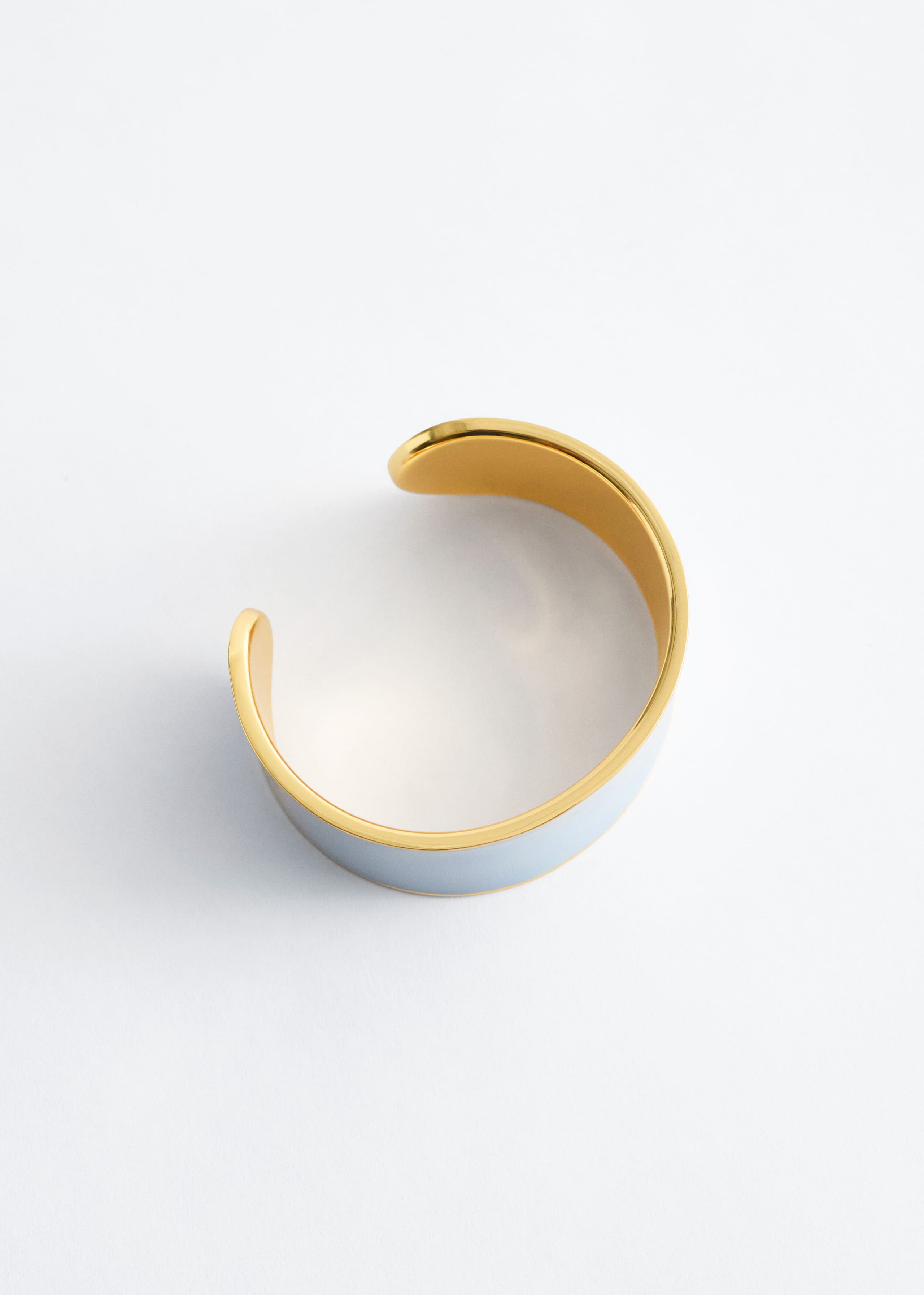 Two-Tone Cuff Bracelet - Khaki Green/Gold - Still Life