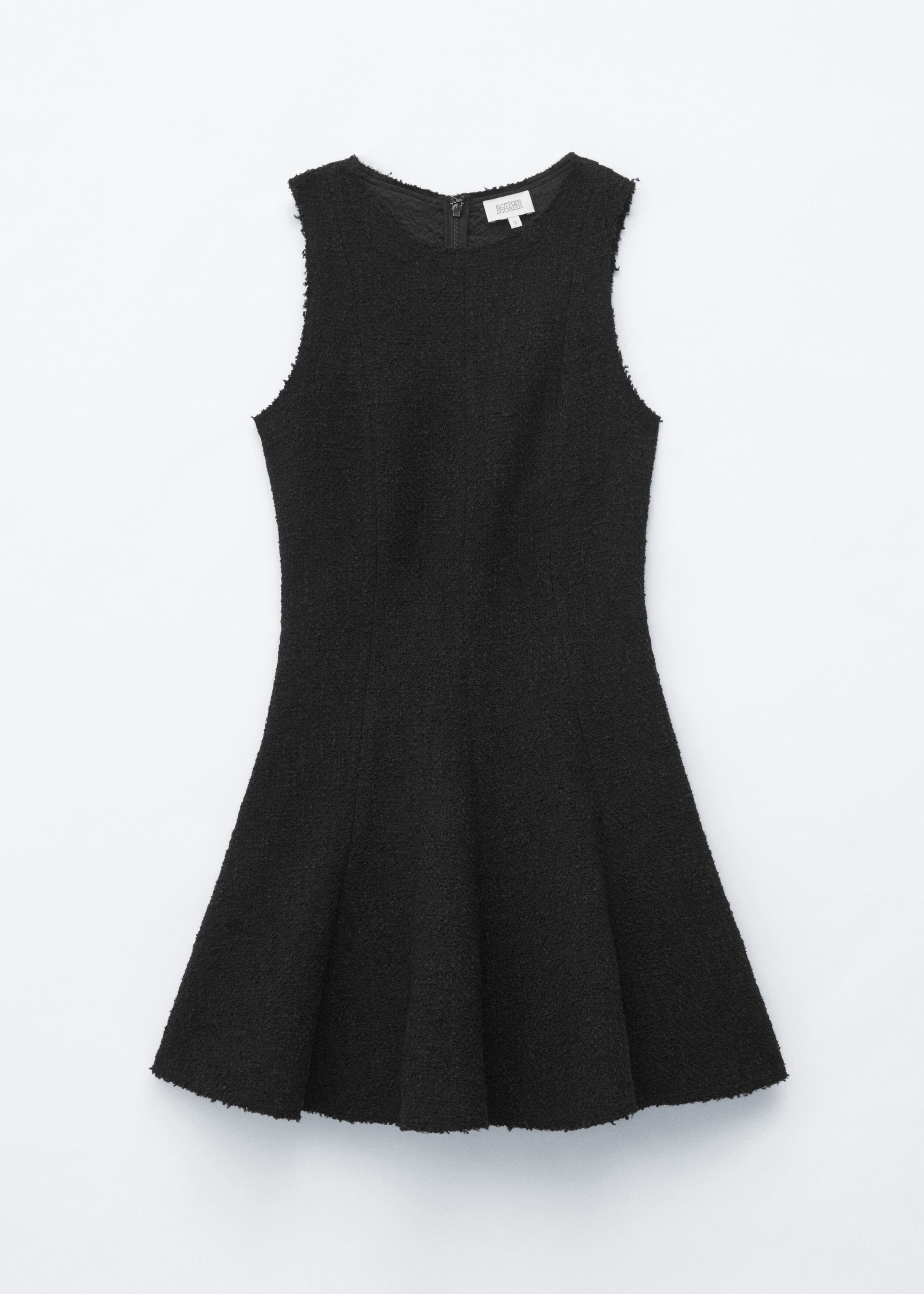 Raw-Edge Mini Dress - Black - Still Life