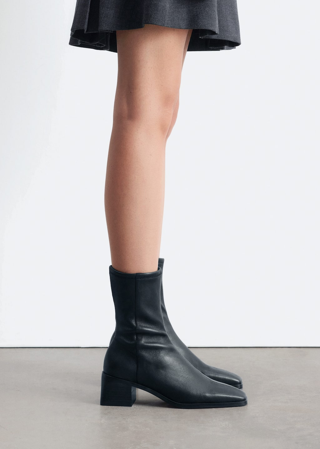 Image of Leather Sock Boots