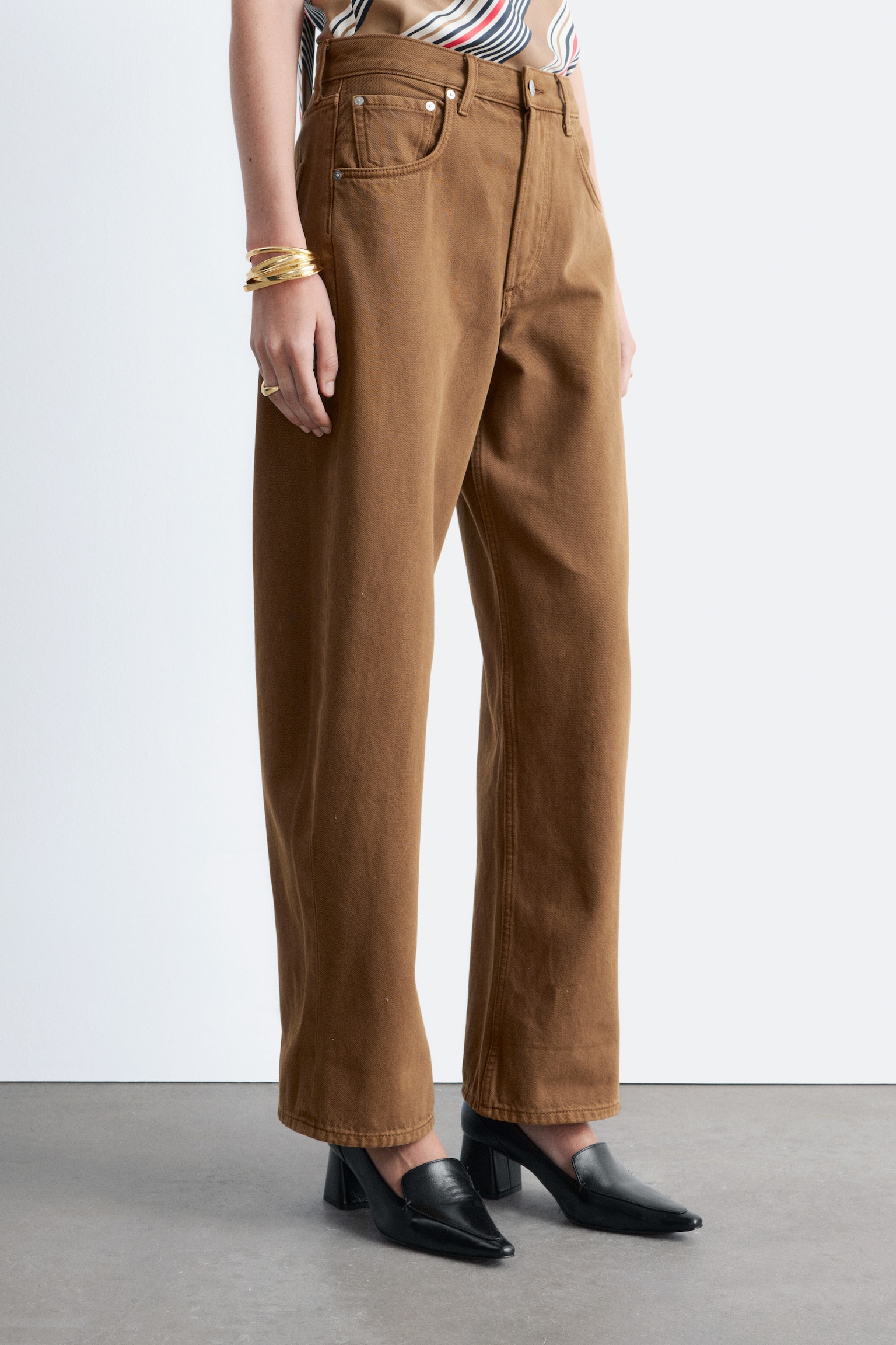 Jeans barrel - Marrone ruggine/Bianco/Blu scuro/Blu medio/Azzurro/Kaki chiaro/Nero - 7