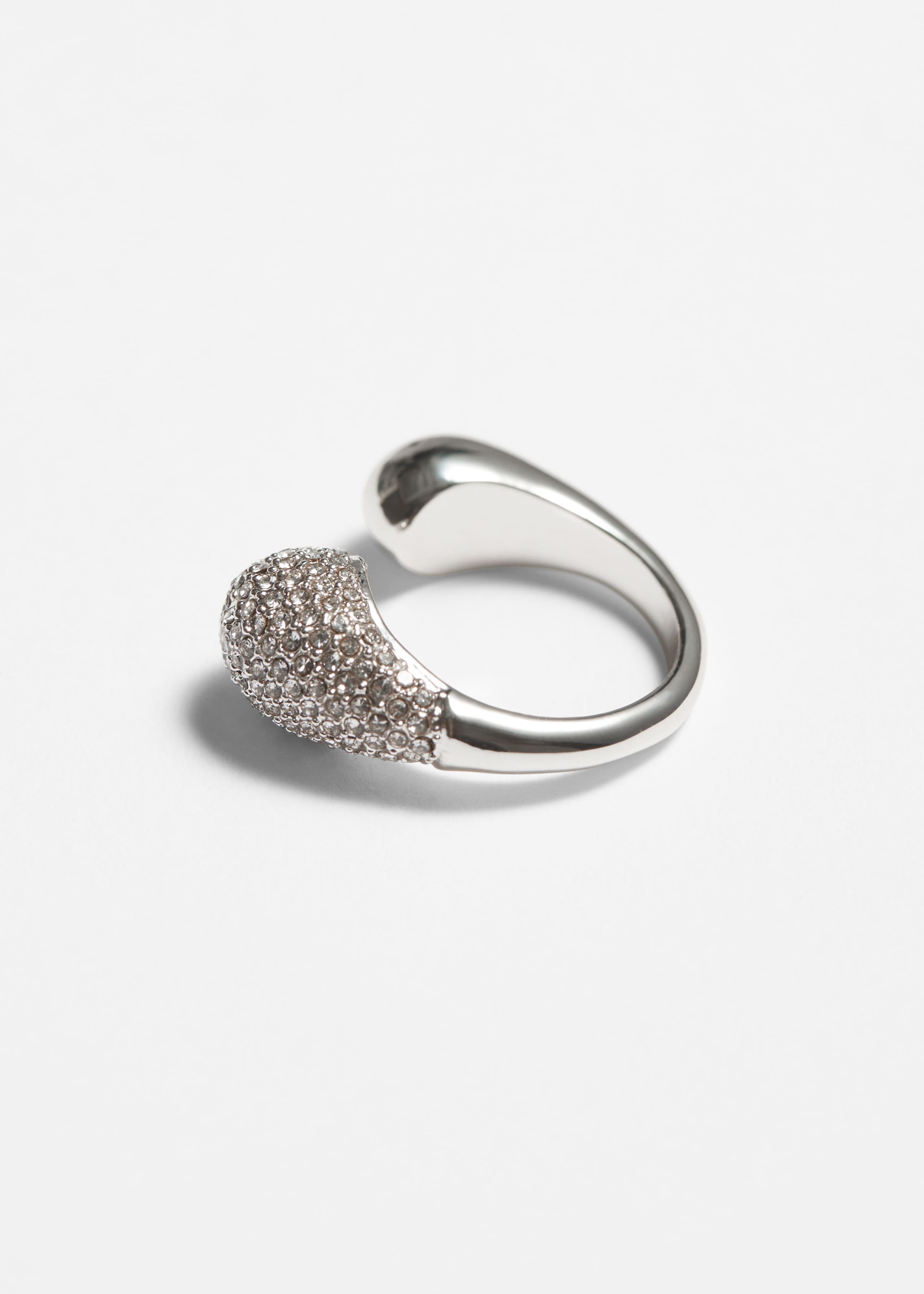 Crystal Encrusted Open Ring - {{variantName}} - Descriptive Detail