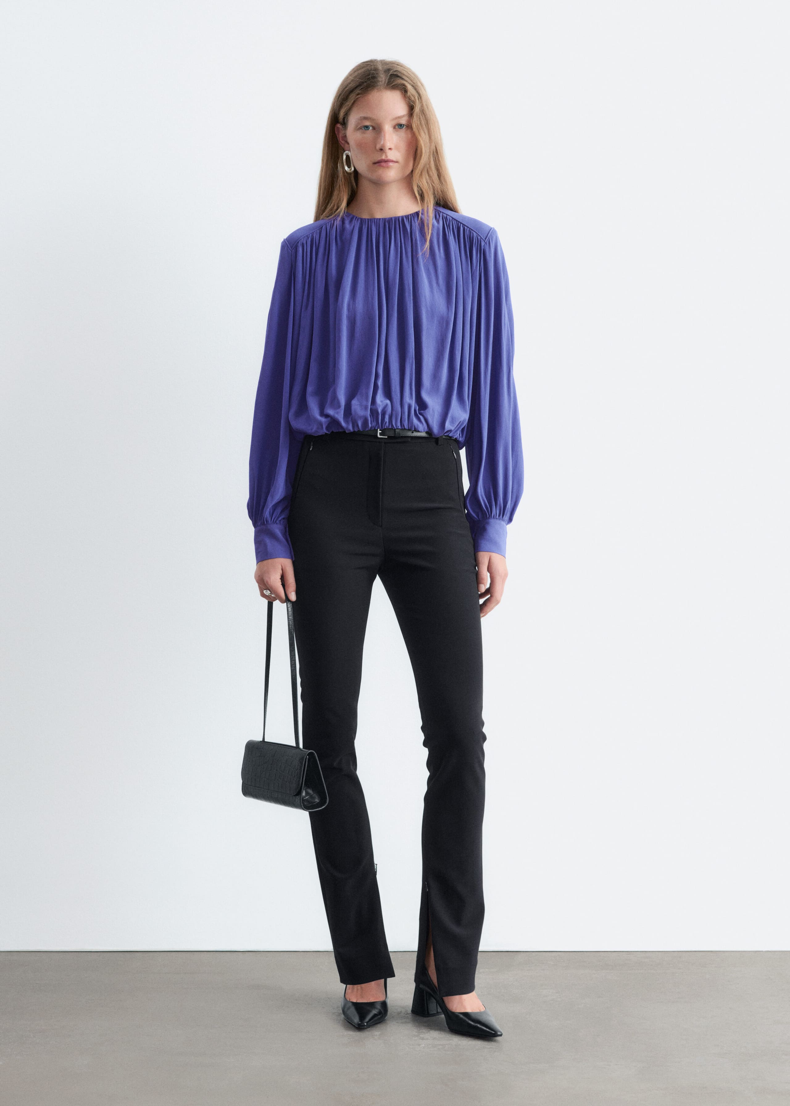 Zip Pocket Tailored Trousers - Black - Lookbook