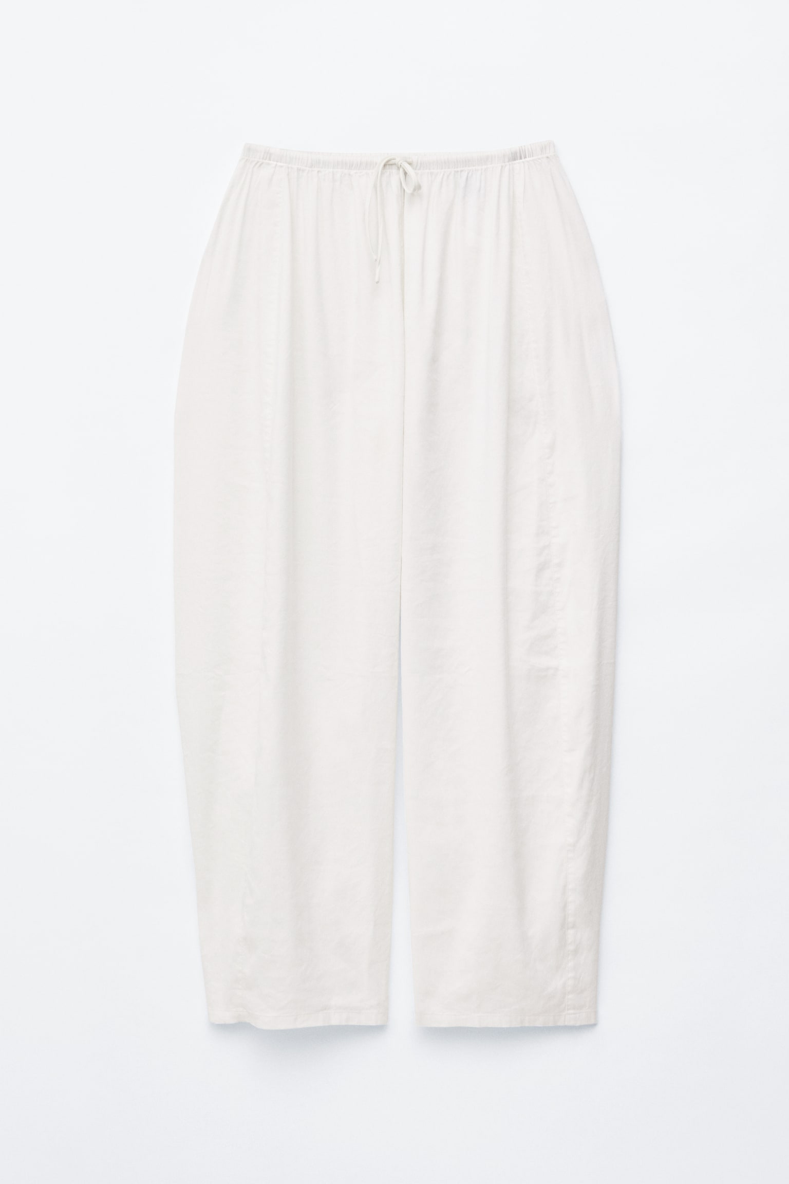 Wide-Leg Trousers - לבן/שחור - 1