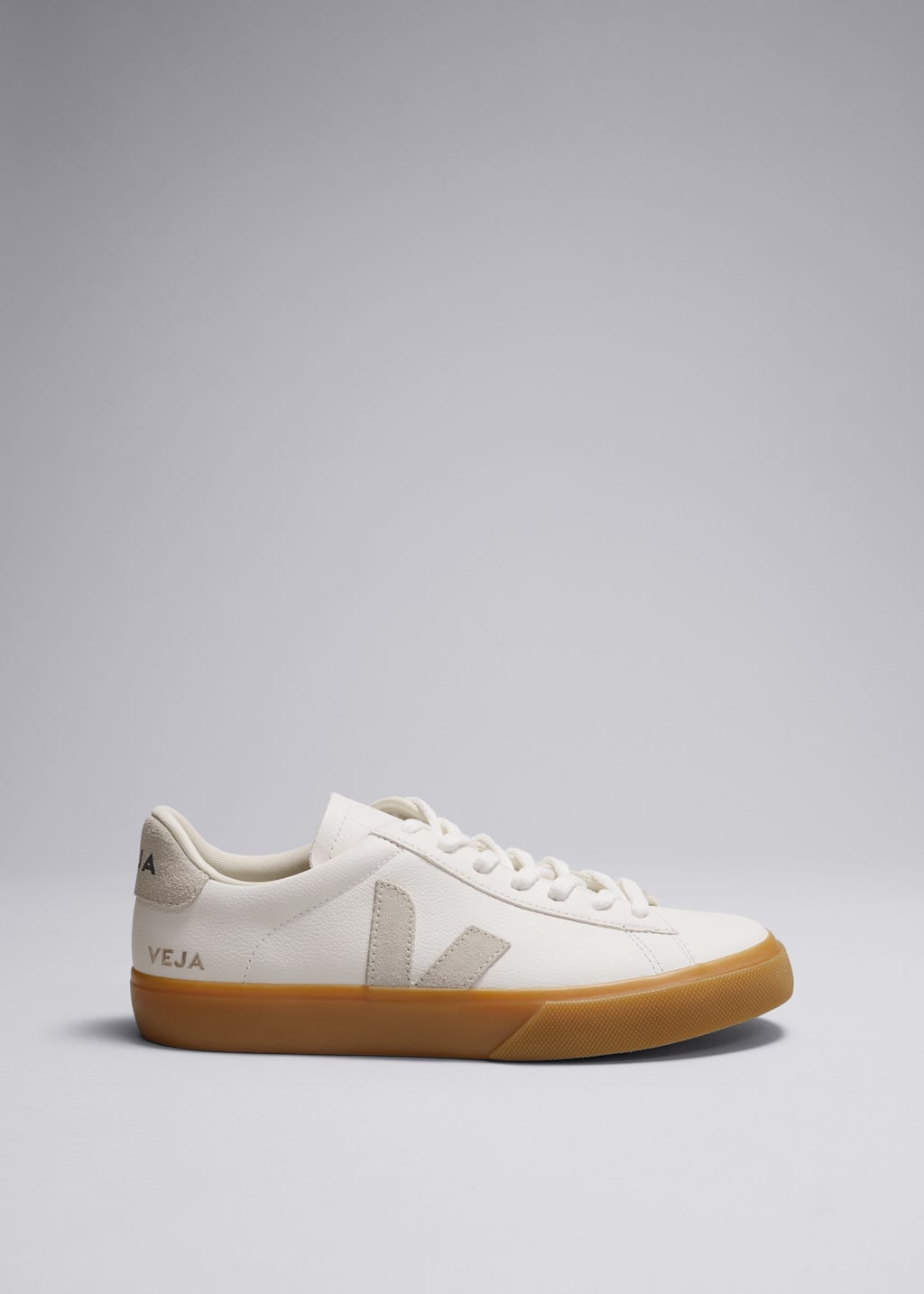Skórzane sneakersy Veja Campo – Biały/Beżowy – Martwa natura