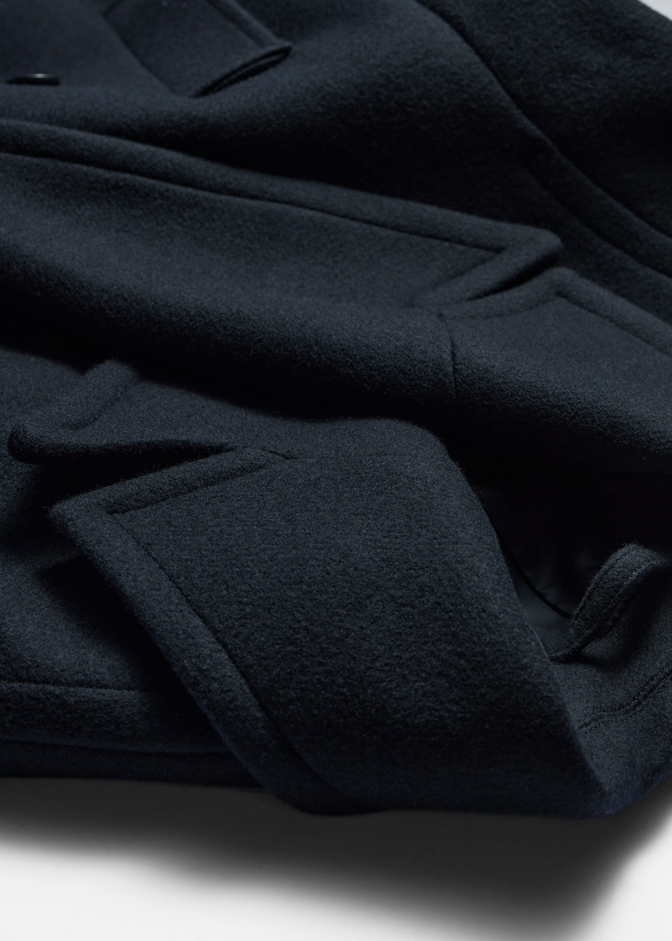 View larger image: Tailored Wool Pea Coat - Navy - Ladies | H&M GB 10
