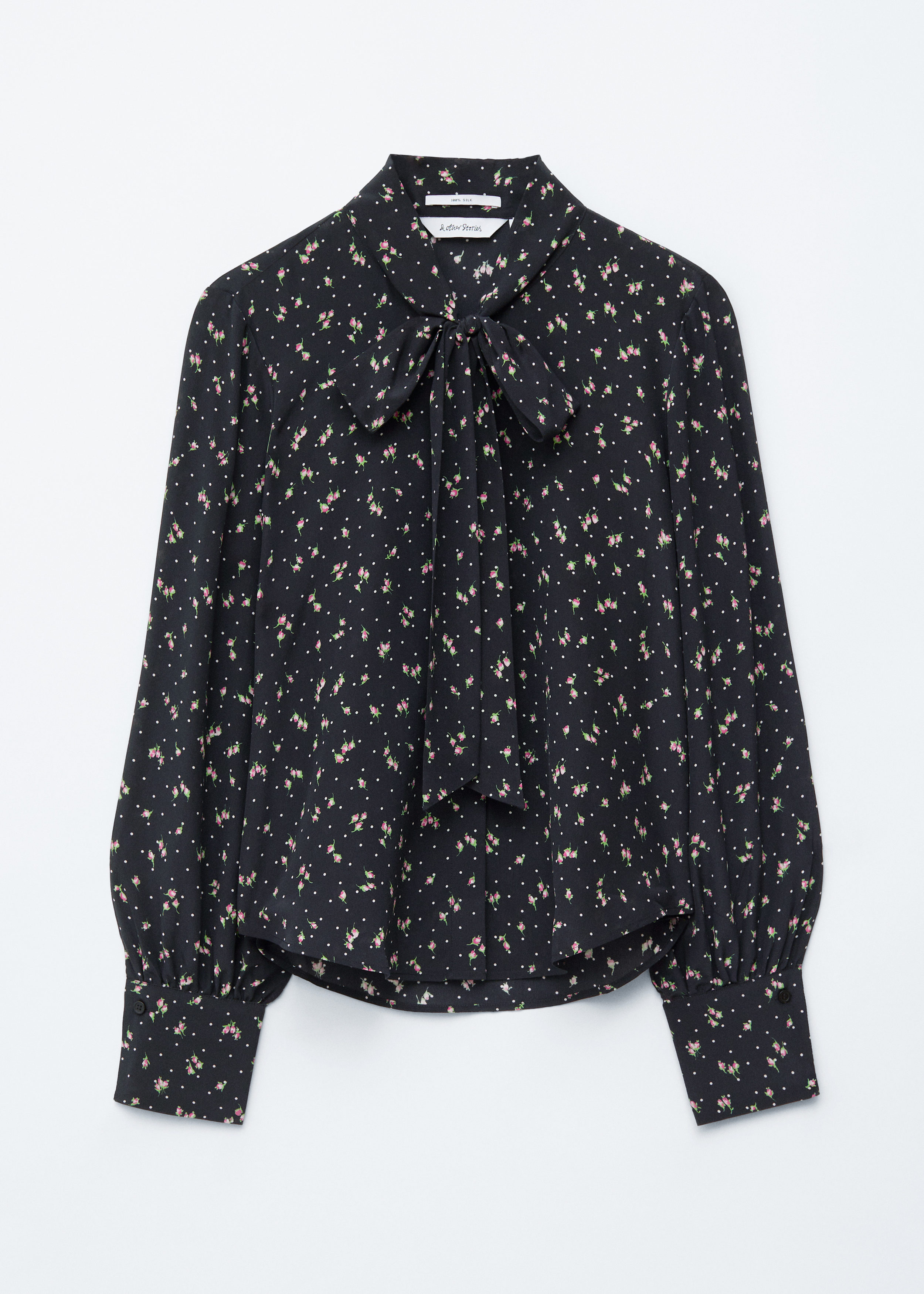 Silk-Blend Jacquard Blouse - Pale Blue - & Other Stories US