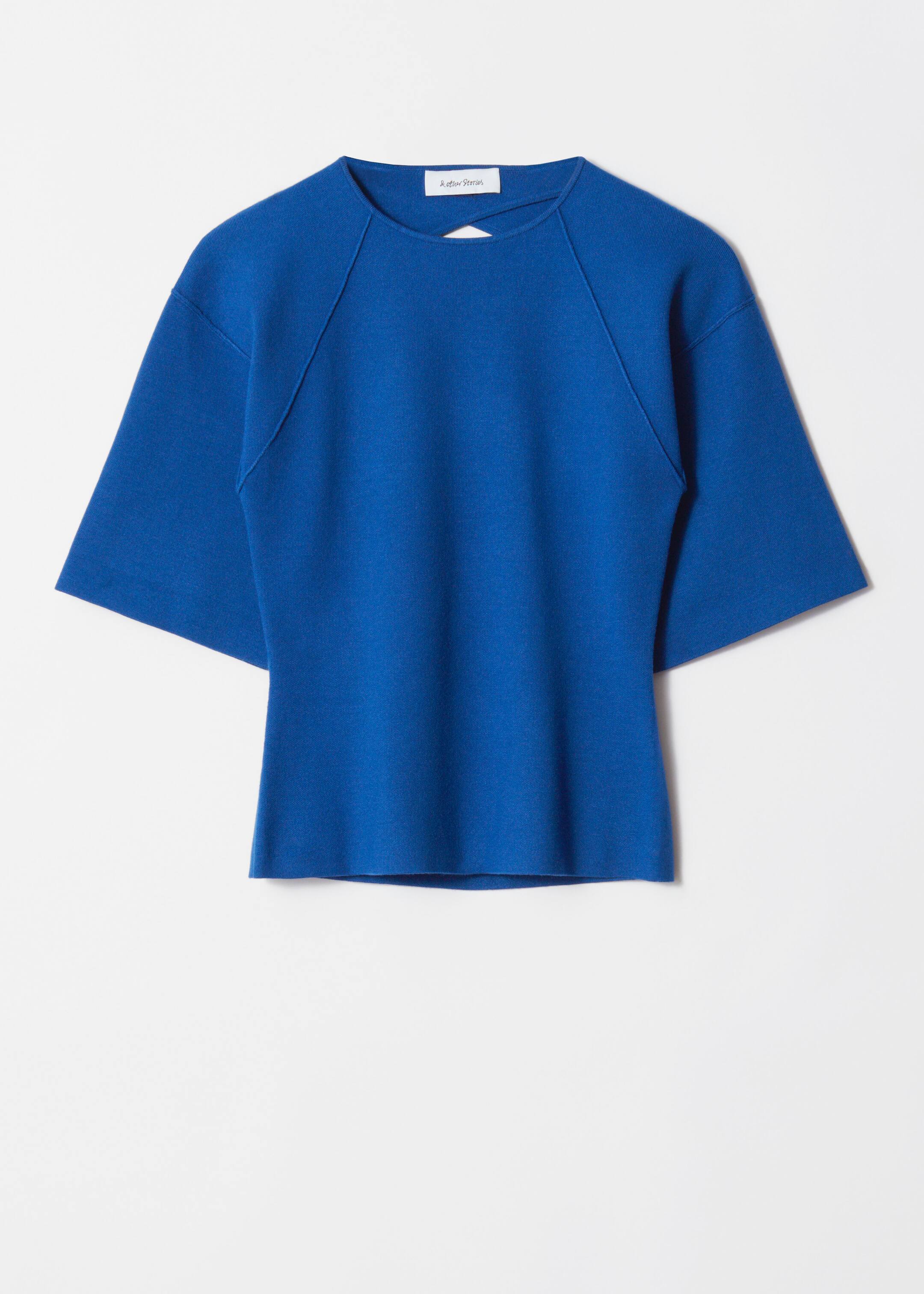 Grotere afbeelding bekijken: Top met wijde mouwen en open rug - Blauw - DAMES | H&M BE 1