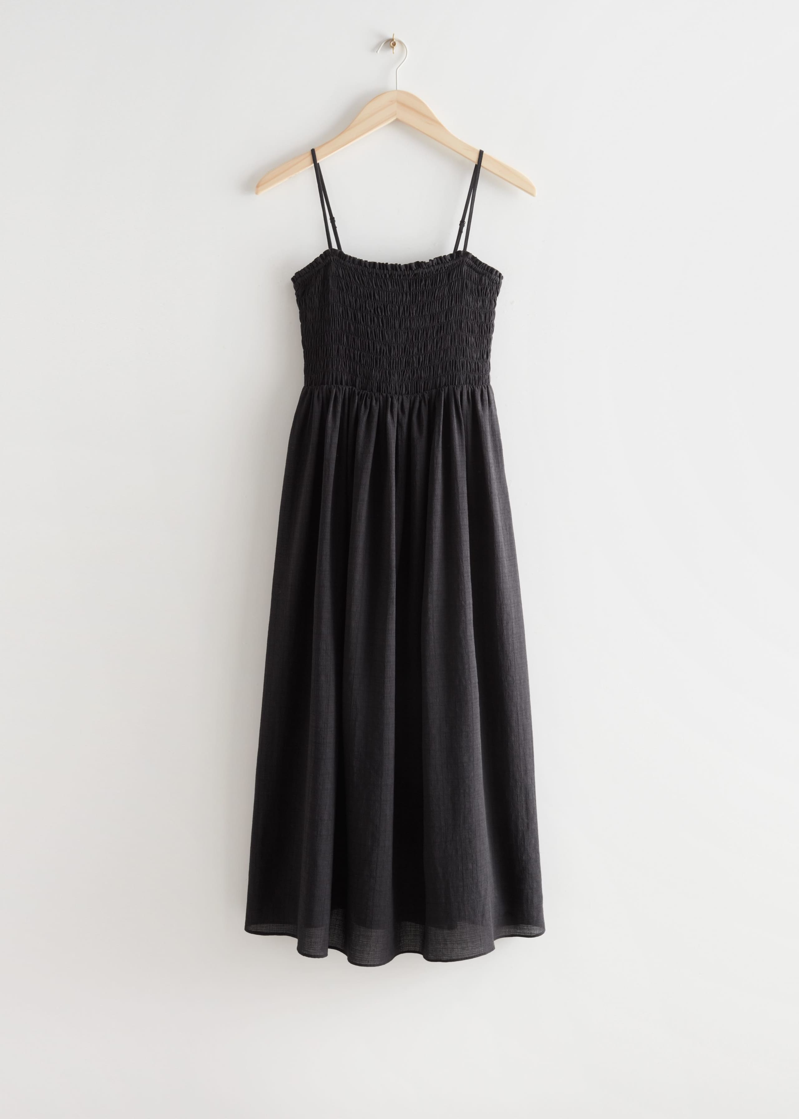 Smocked Midi Dress - Pink Florals - Bodegón