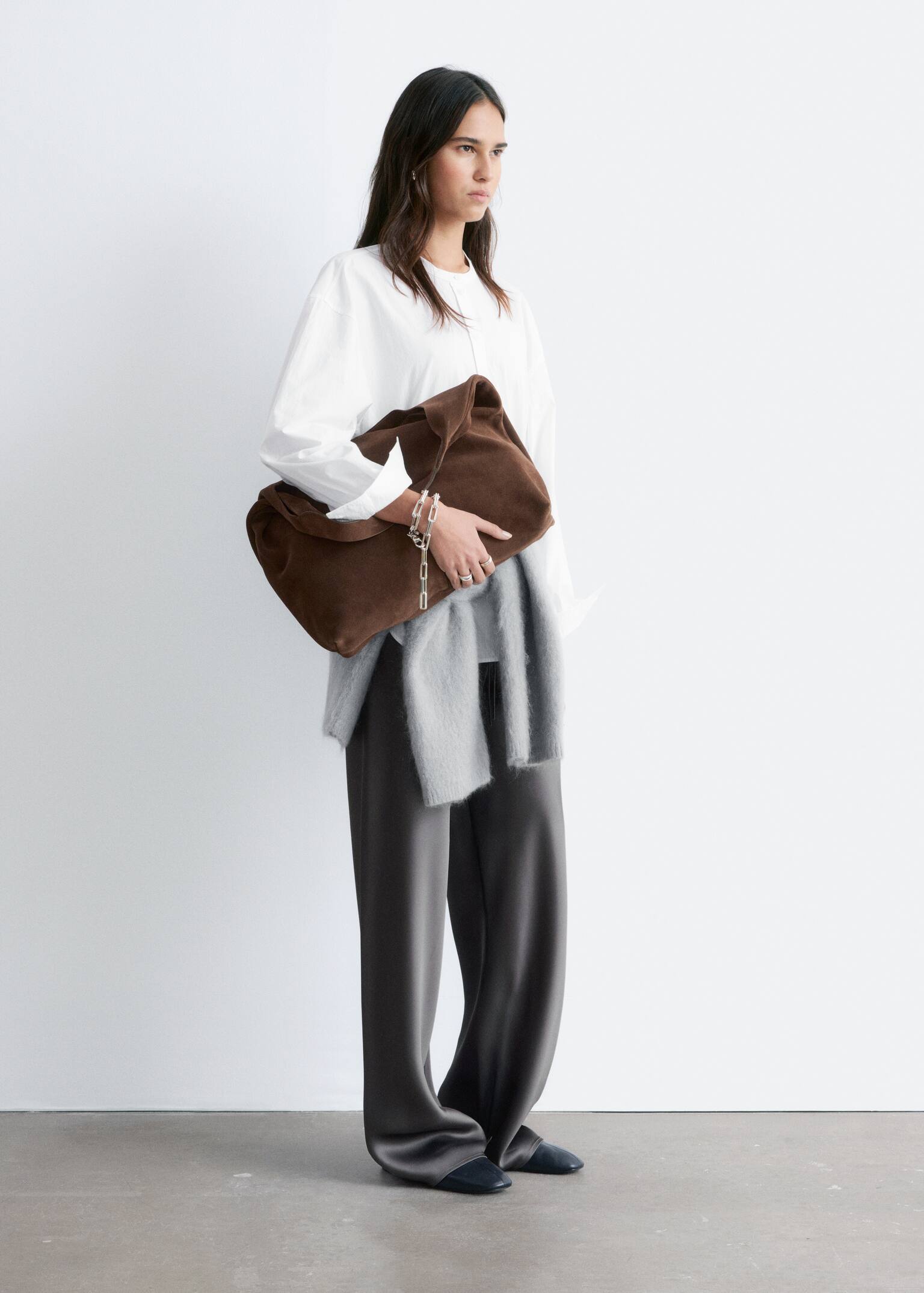 Chemise oversize en coton - Blanc/Noir à carreaux/Bleu/À carreaux - 6