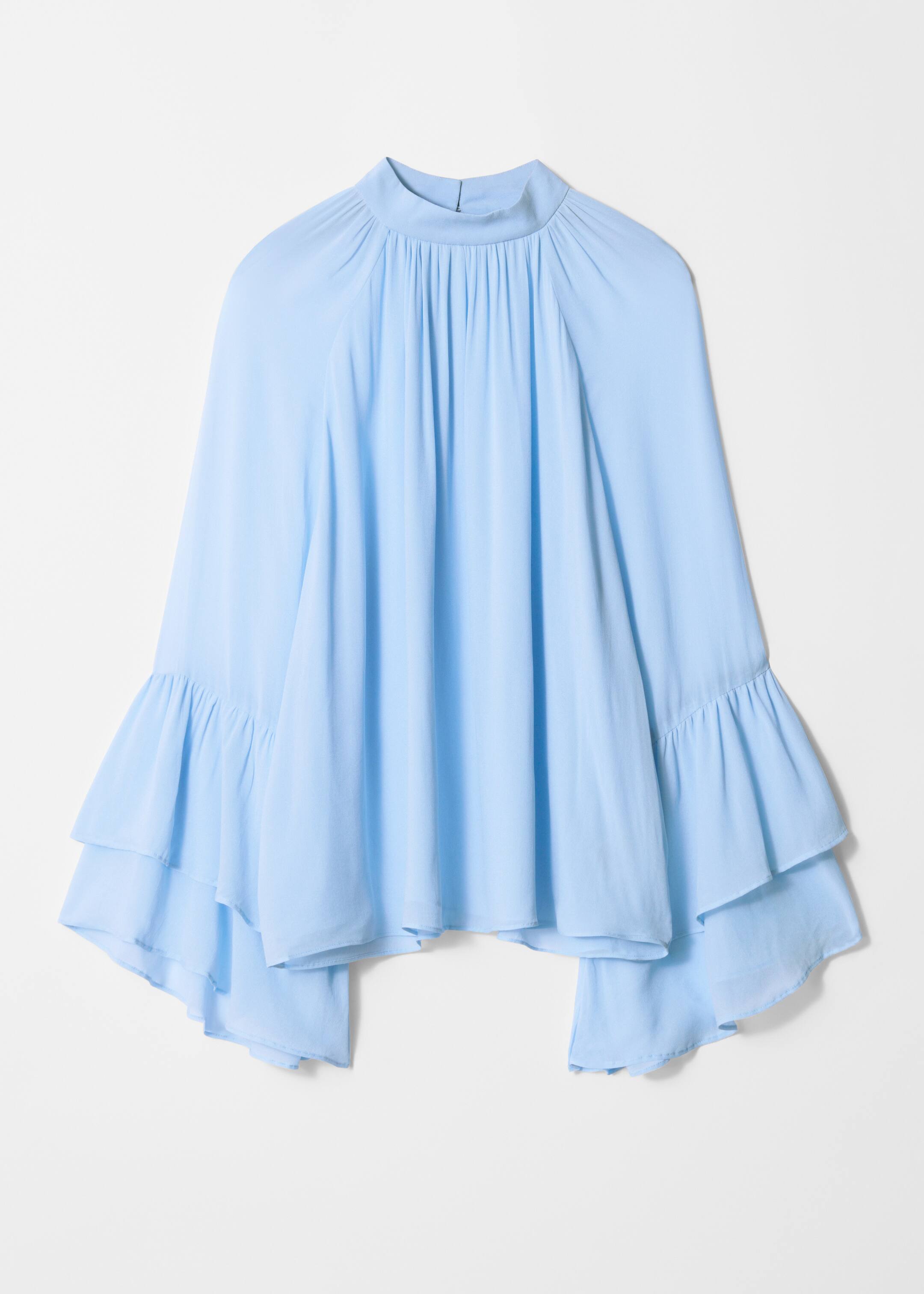 Vezi imaginea mai mare: Bluză cu Volane și Guler Înalt - Albastru deschis - FEMEI | H&M RO 4