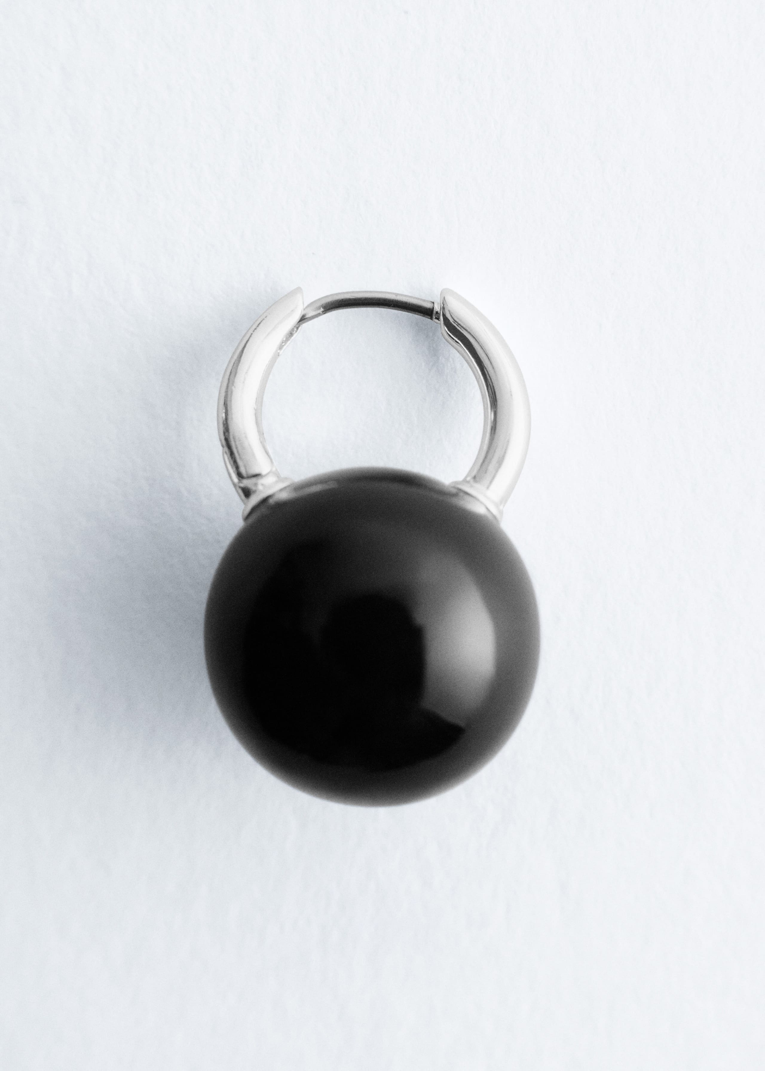 Image of Sphere Bead Hoop Earrings
