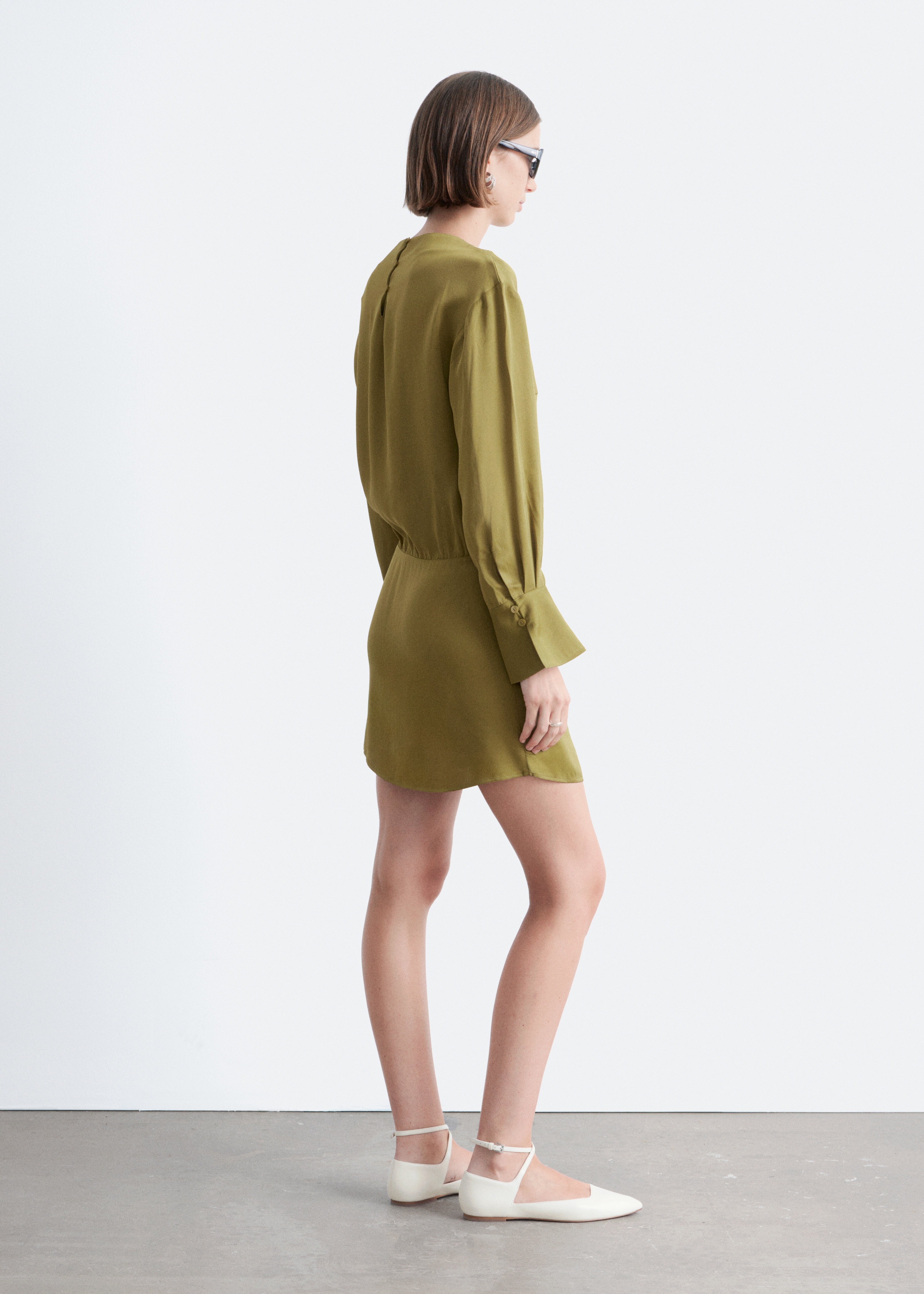 Women's Green Long Sleeve Dresses | H&M GB Women's Green Long Sleeve Dresses | H&M GB
