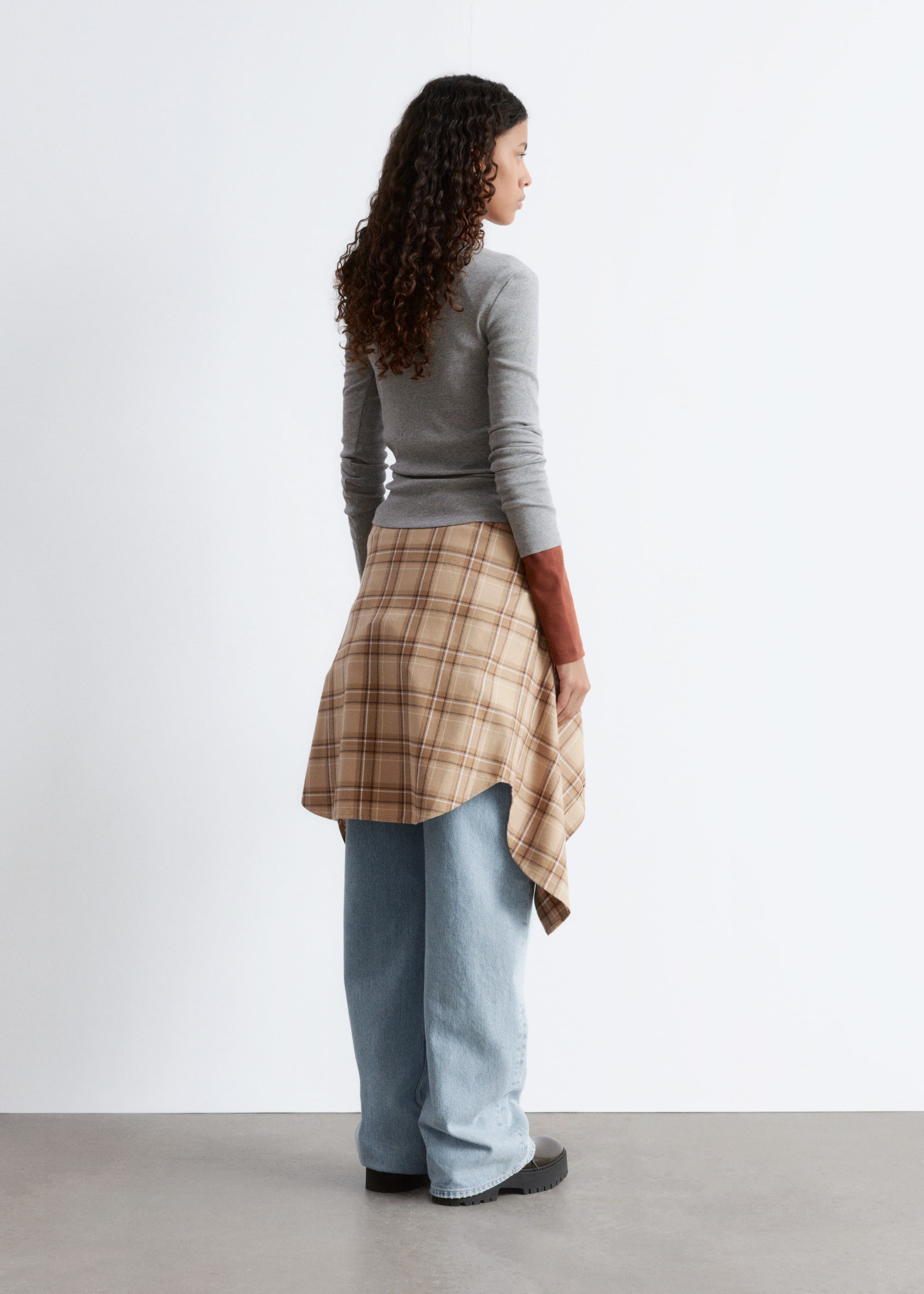 Image of Ribbed Long-Sleeve Top
