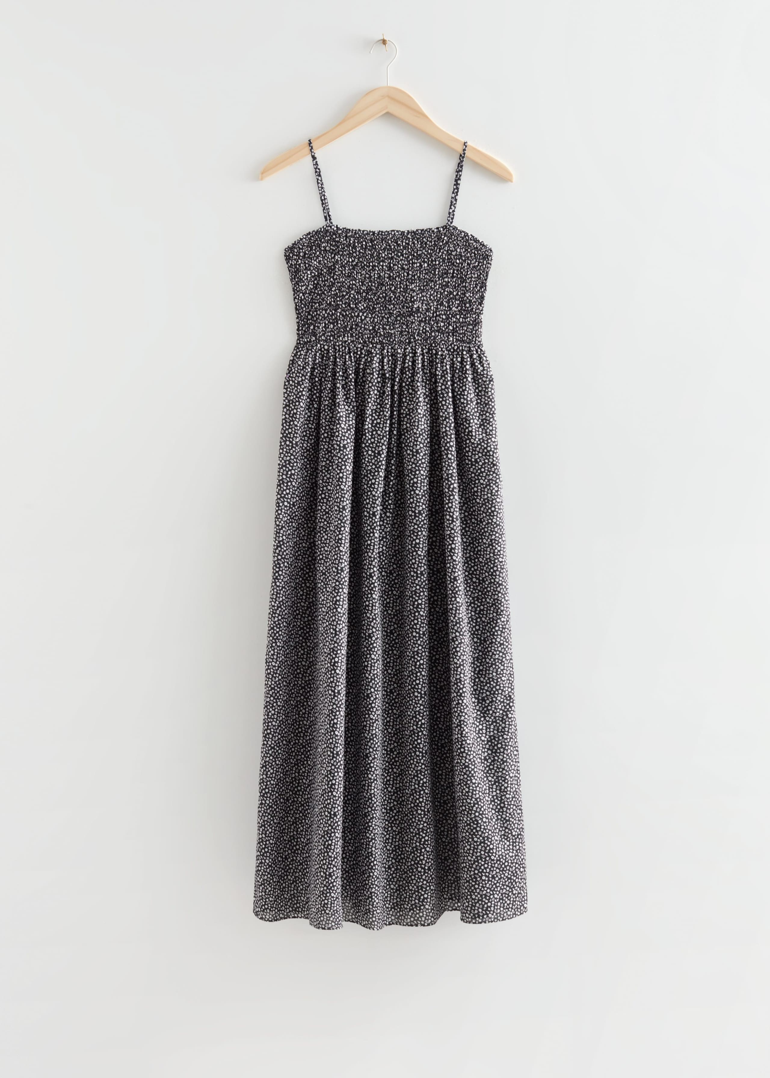 Image of SmockedStrappyMaxiDress