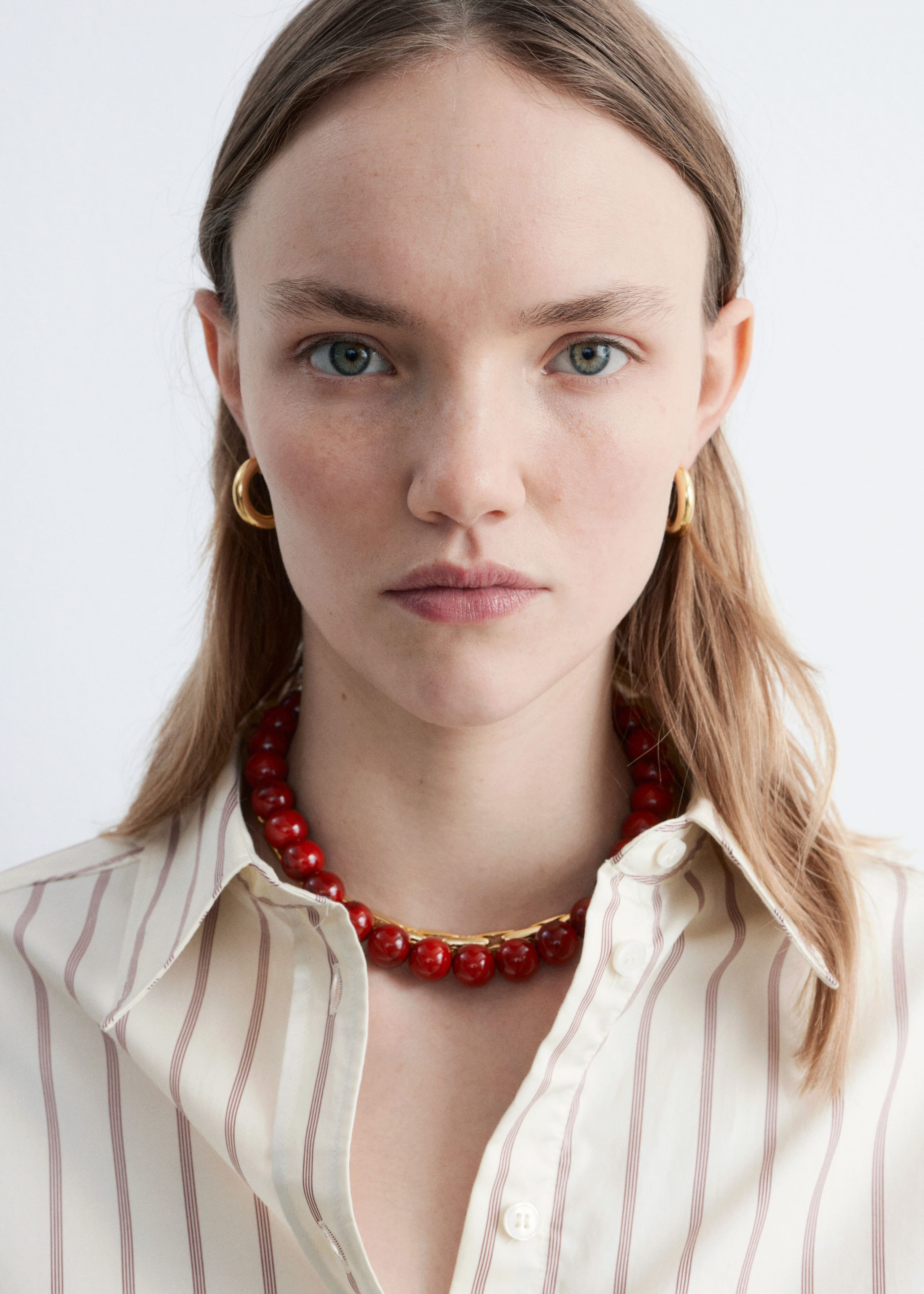 Image of Short Stone Bead Necklace