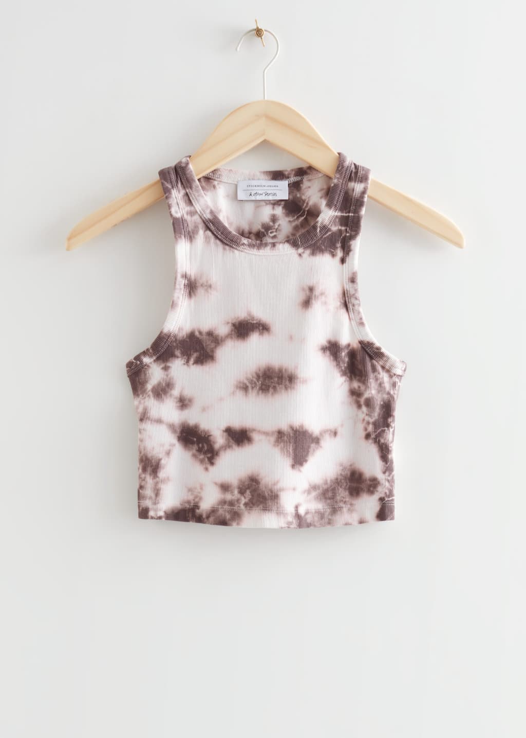 CroppedTankTop - White/Brown - Bodegón