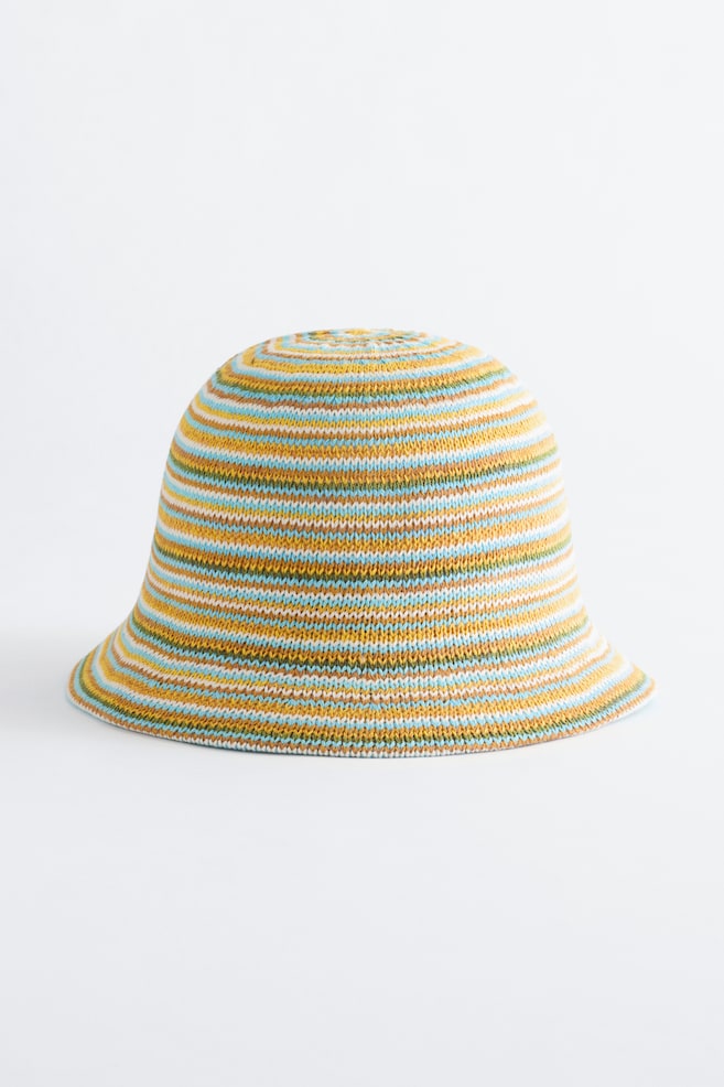 Gorro de pescador de ganchillo - Amarillo/Multicolor/Negro/Arena - 1