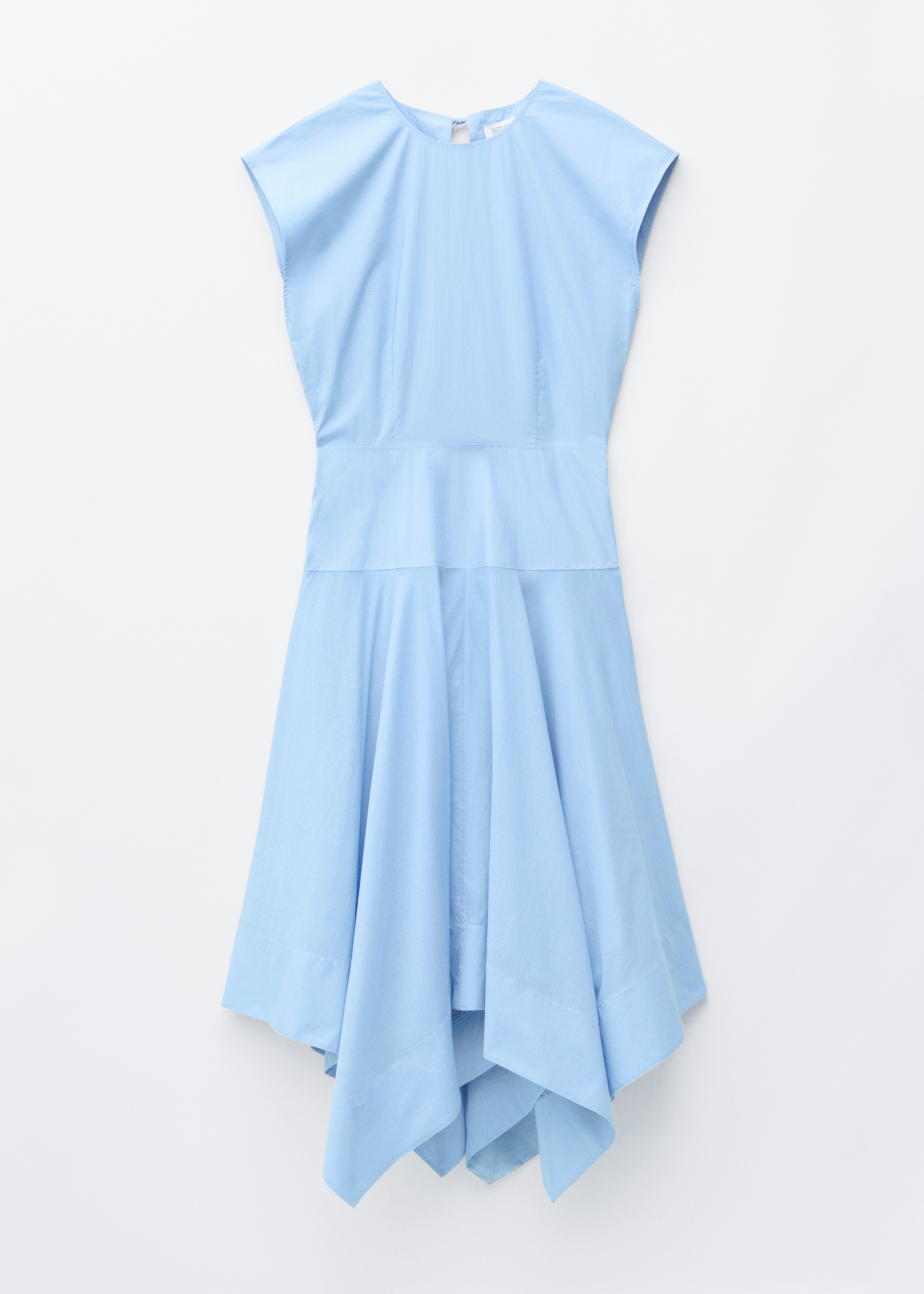 Cotton Poplin Midi Dress - Azzurro