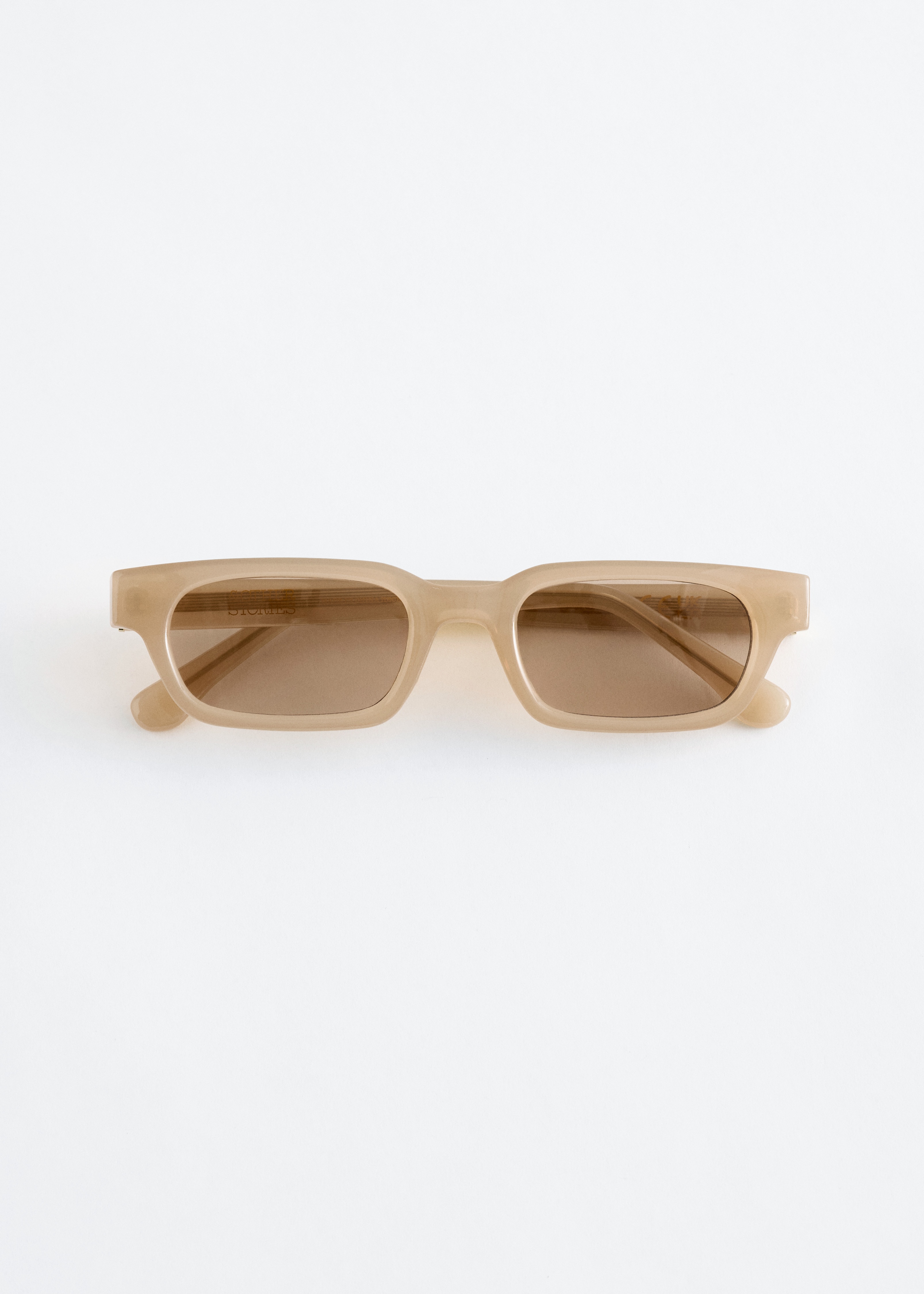 Sonnenbrille mit schmalem Rahmen - Gelb/Rost