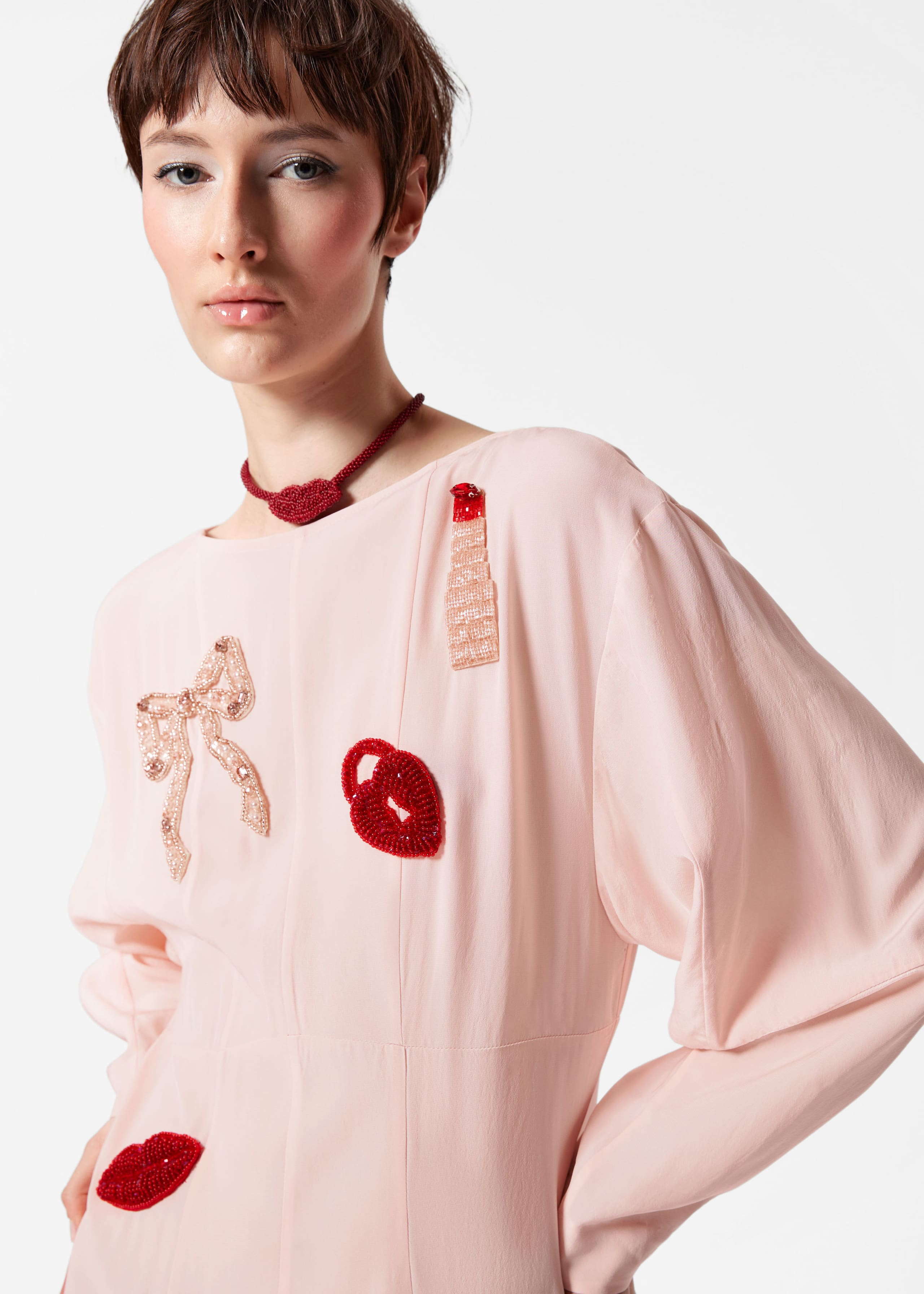 Image of Bead-Embroidery Maxi Dress