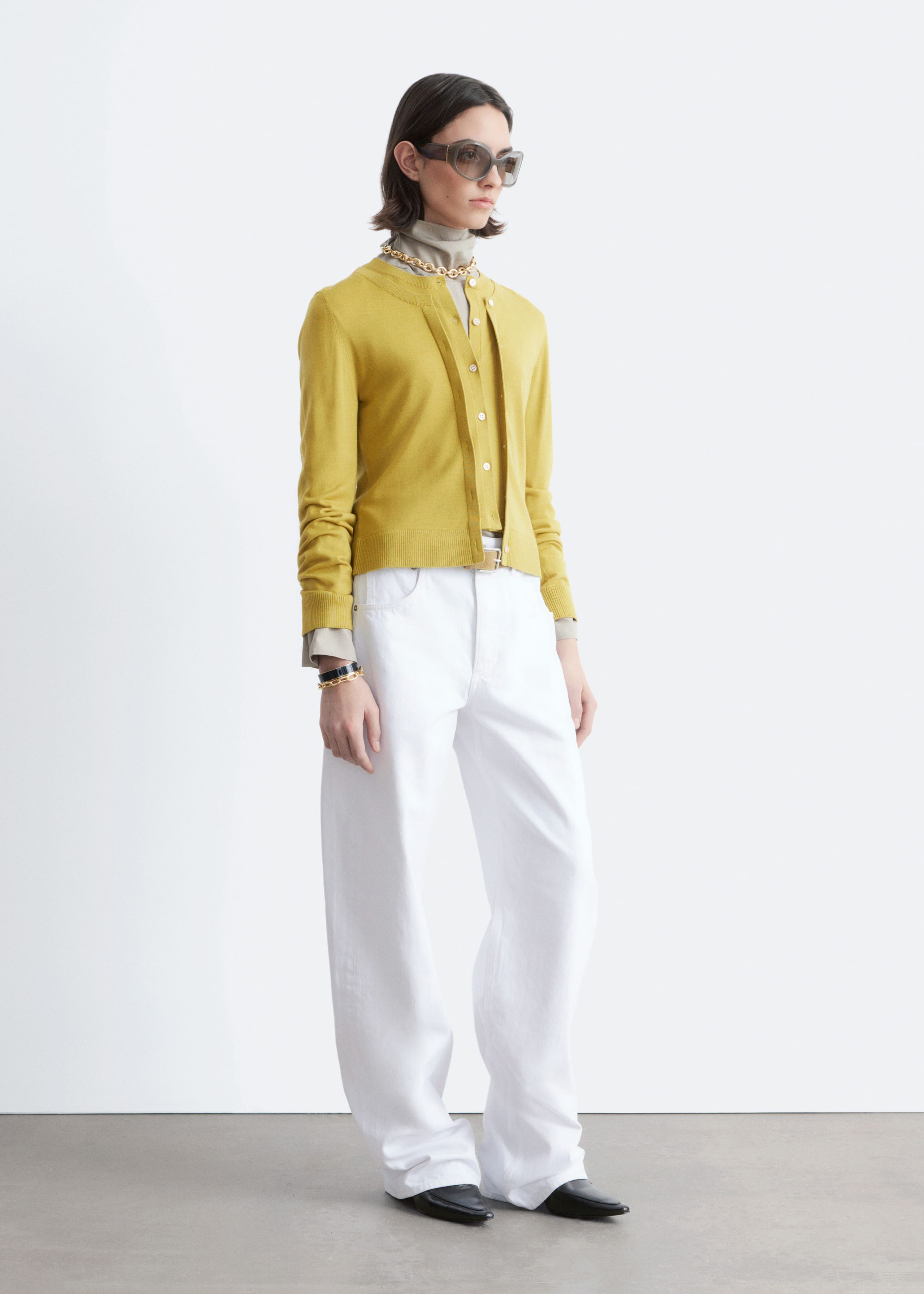 Image of Double-Layer Wool Cardigan