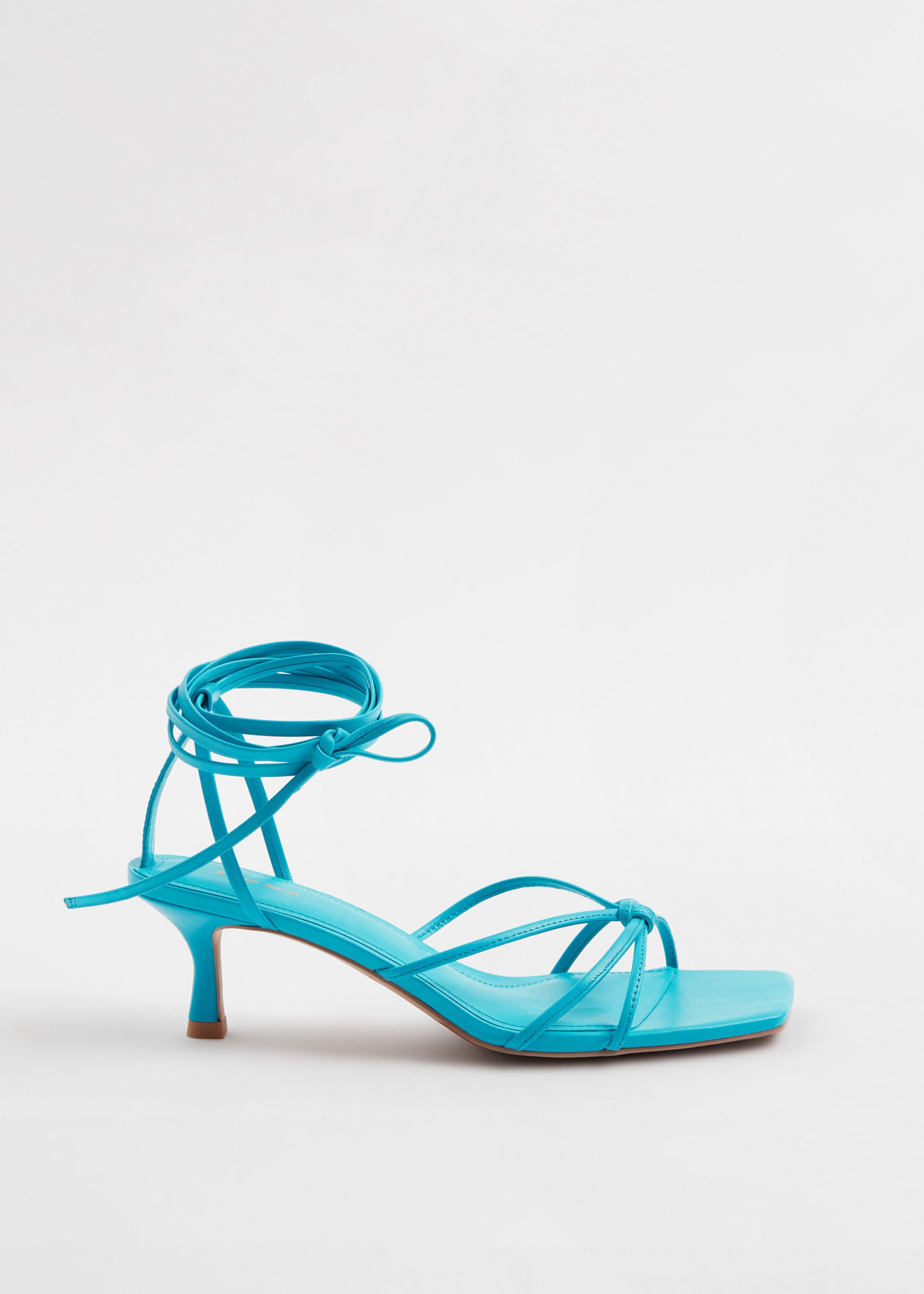 Image of Strappy Kitten Heel Leather Sandals